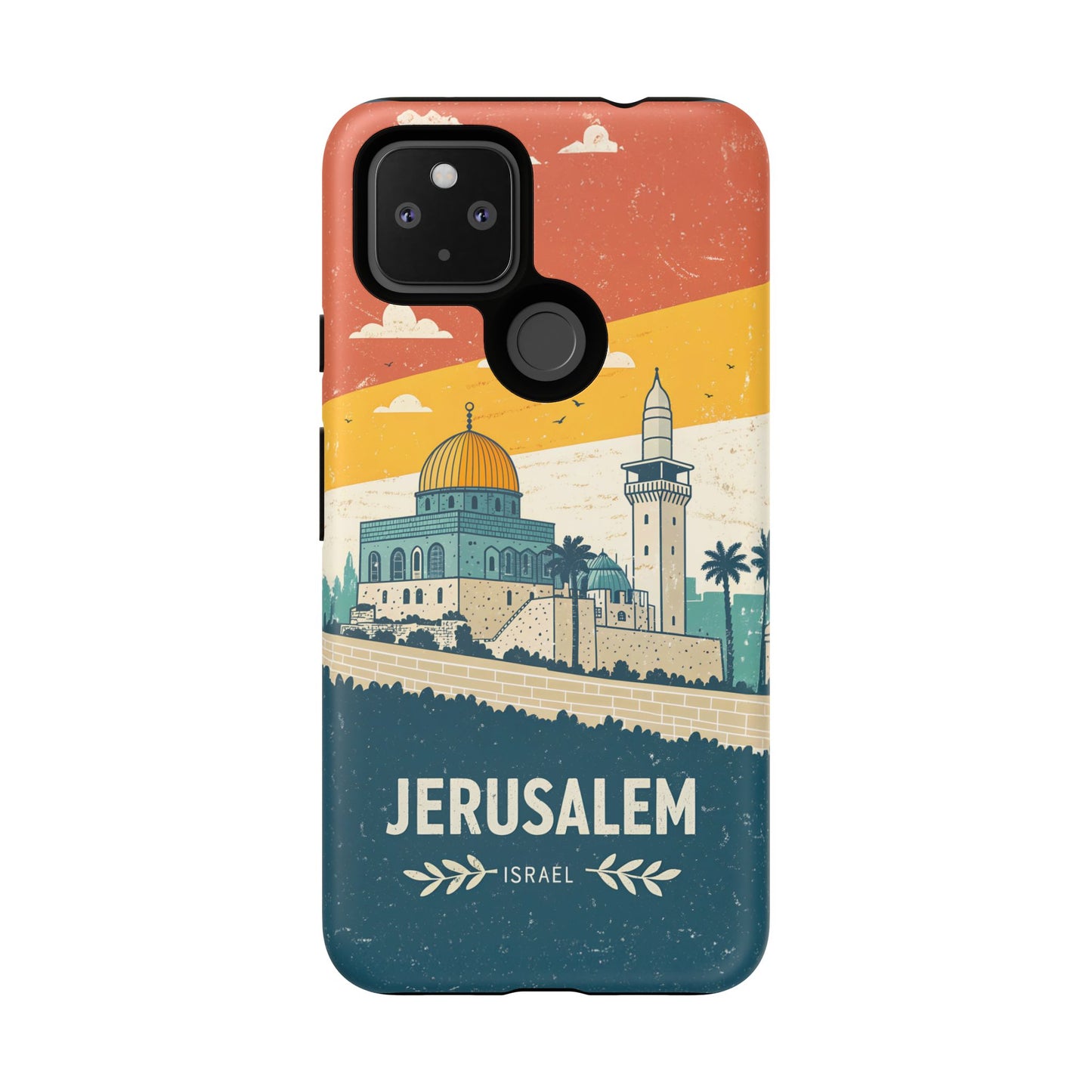 Jerusalem Retro Skyline – Israel Mobildeksel
