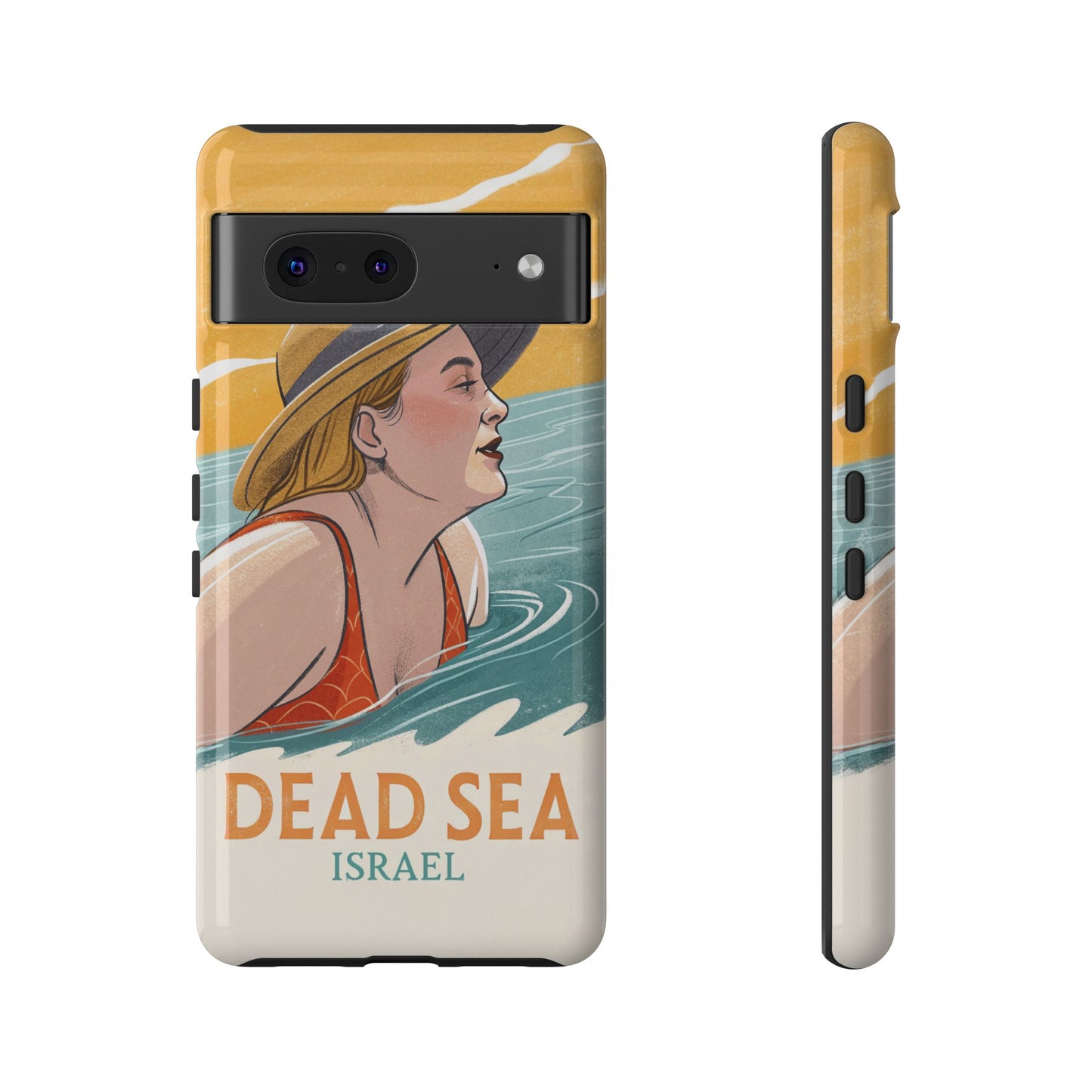 Dødehavet – Retro Badende Dame Mobildeksel