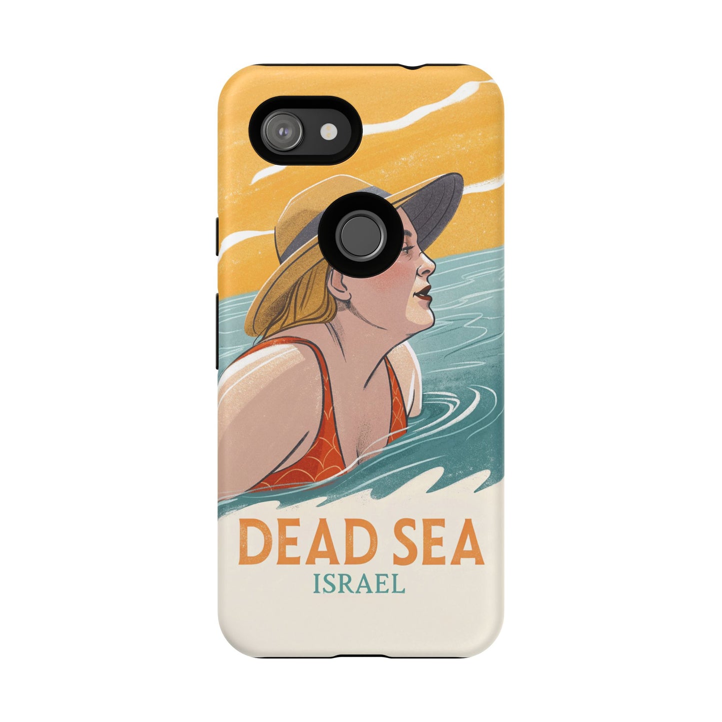 Dødehavet – Retro Badende Dame Mobildeksel