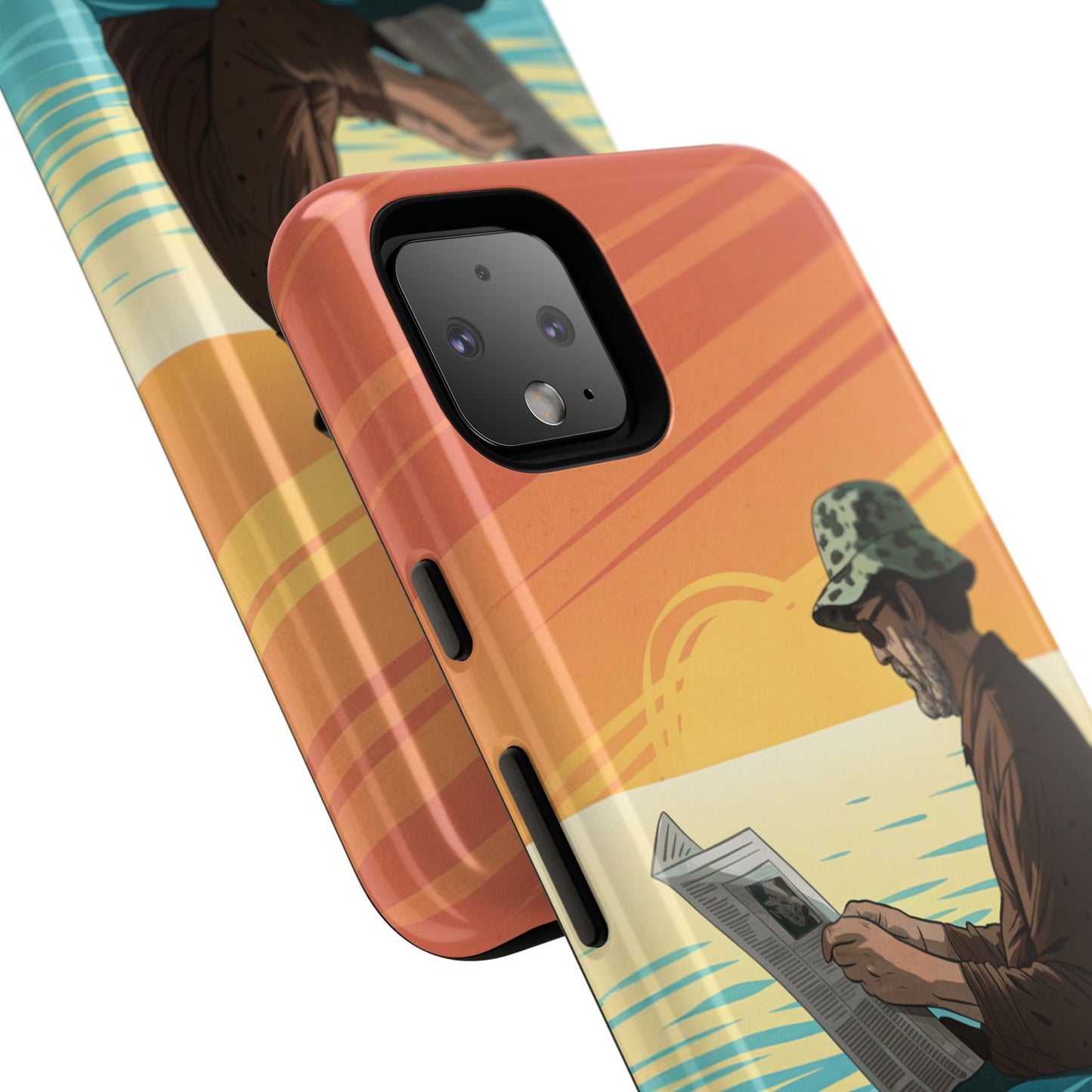 Dødehavet – Solnedgang og Flytende Mann Mobildeksel