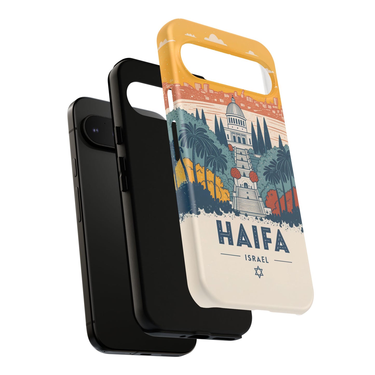 Haifa – Retro Hage og Skyline Mobildeksel