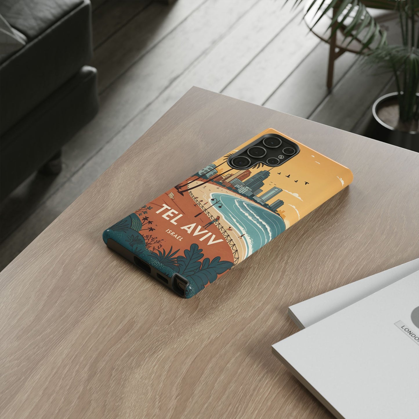 Tel Aviv Retro Strandlinje – Mobildeksel