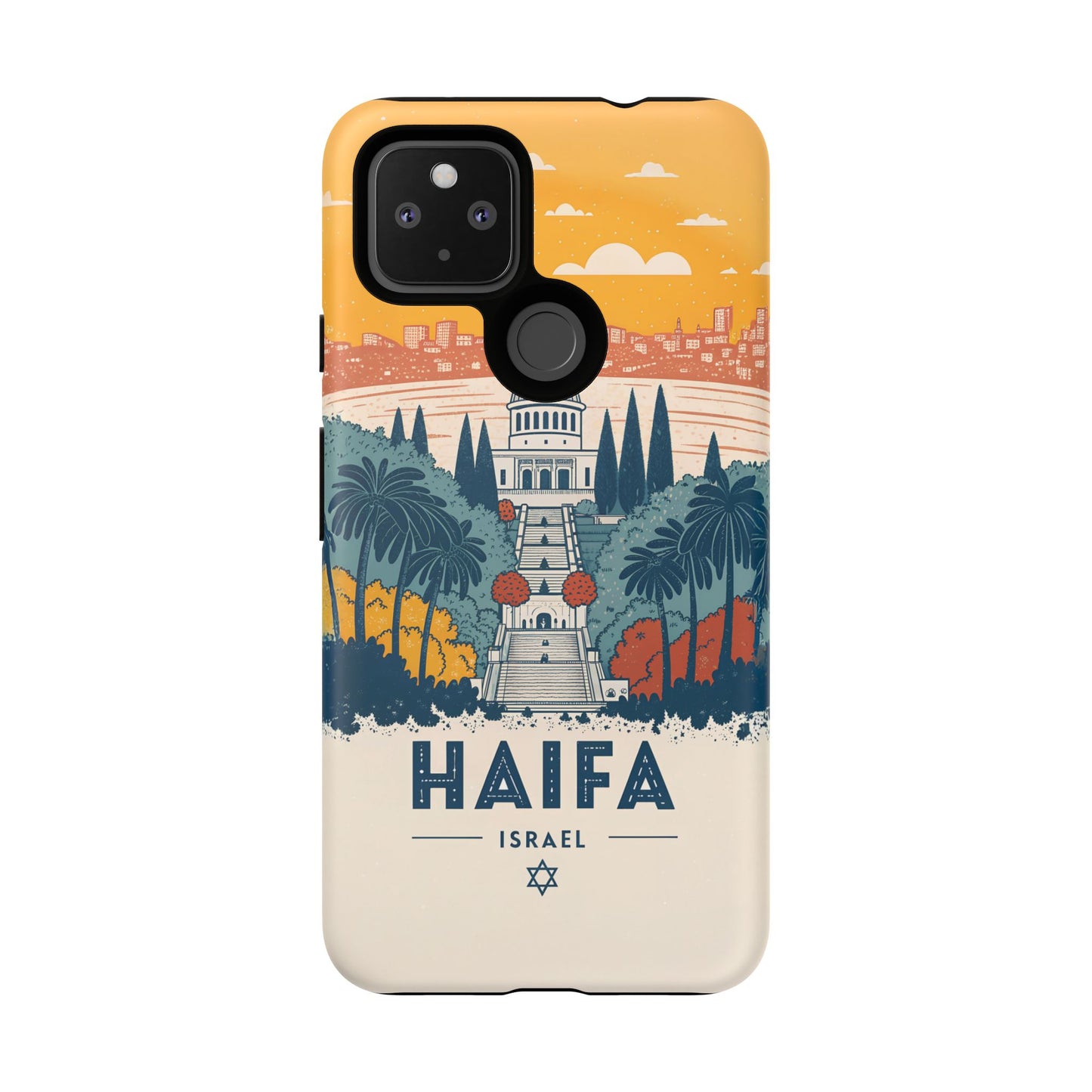 Haifa – Retro Hage og Skyline Mobildeksel