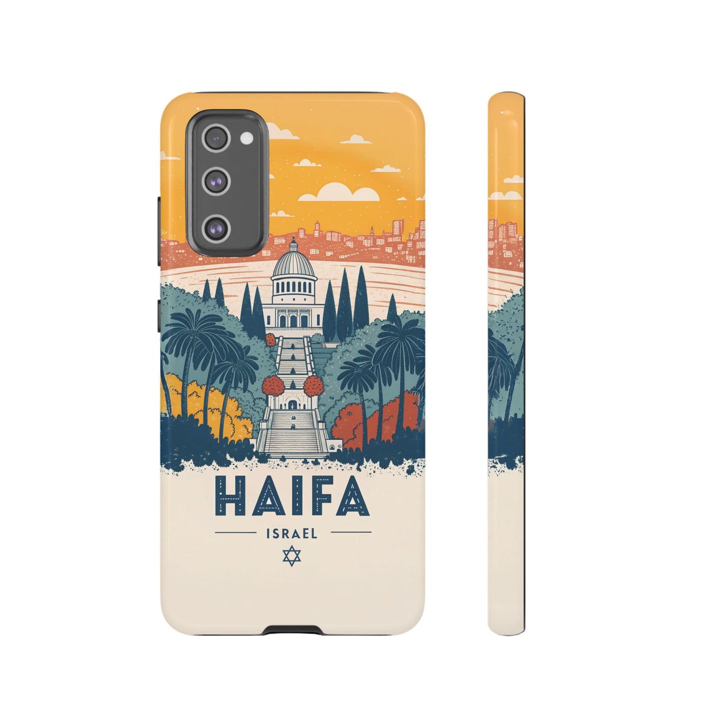Haifa – Retro Hage og Skyline Mobildeksel
