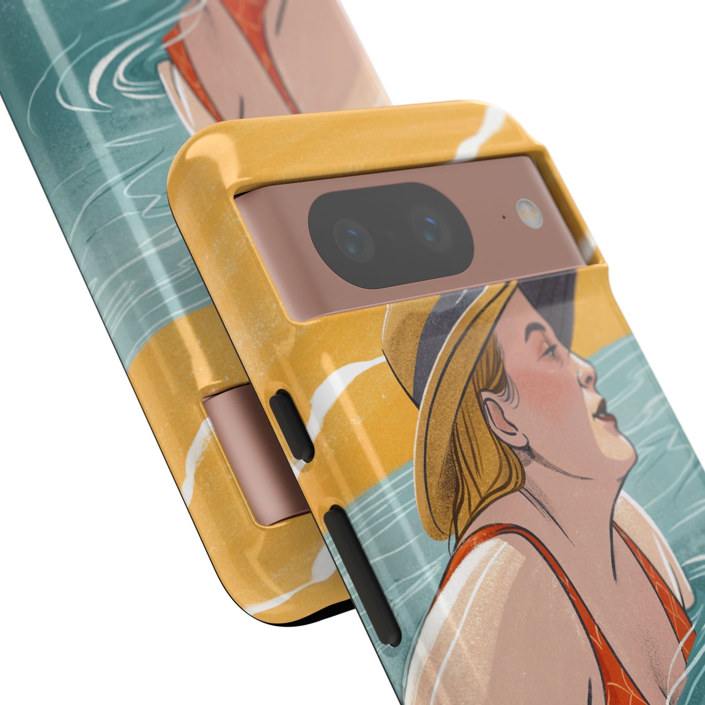 Dødehavet – Retro Badende Dame Mobildeksel