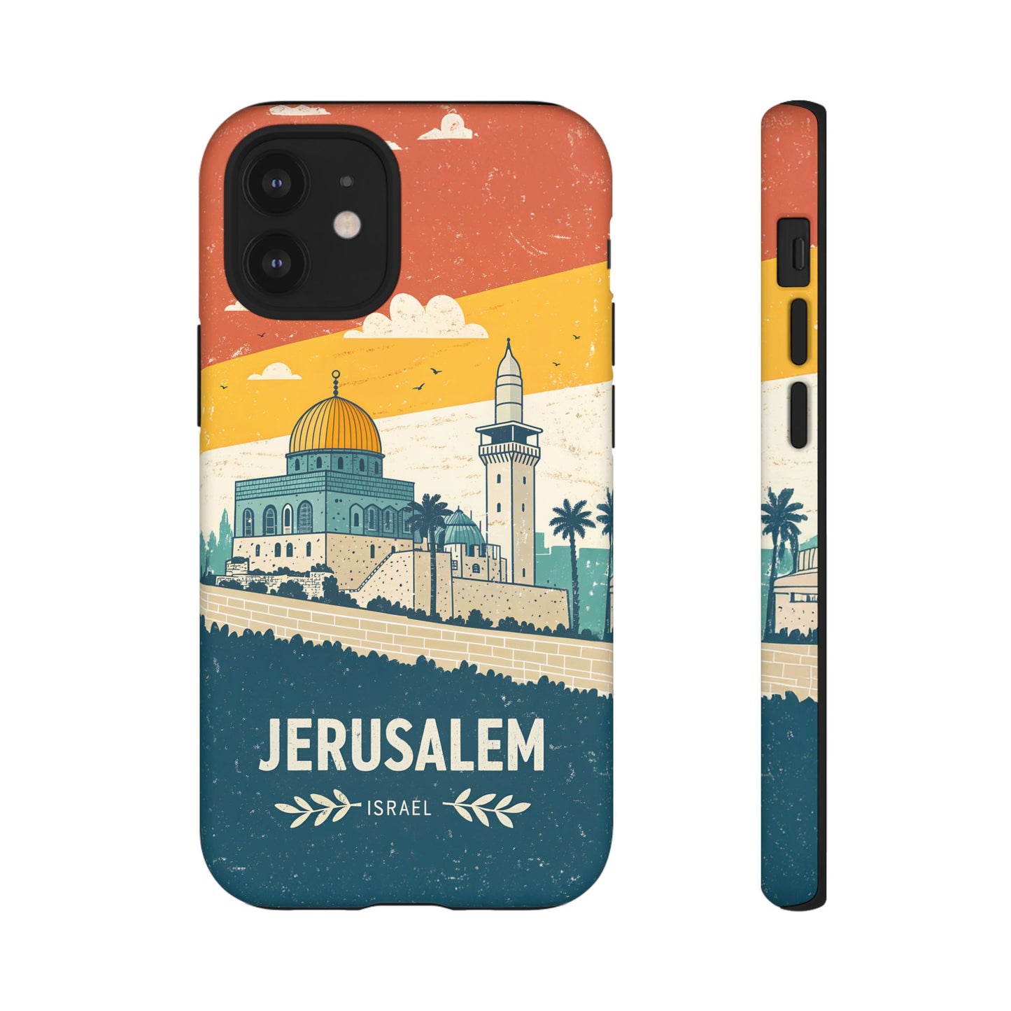 Jerusalem Retro Skyline – Israel Mobildeksel