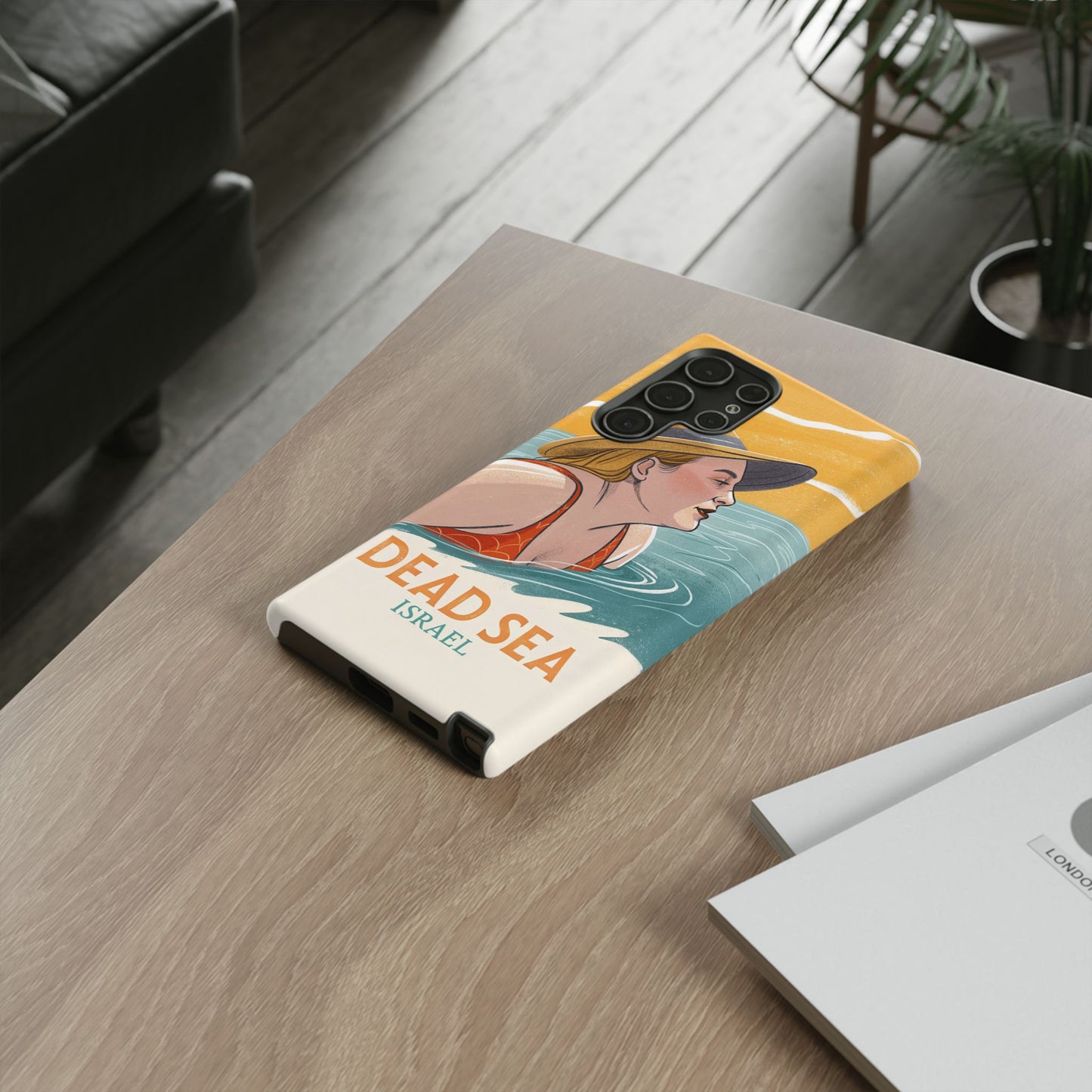 Dødehavet – Retro Badende Dame Mobildeksel
