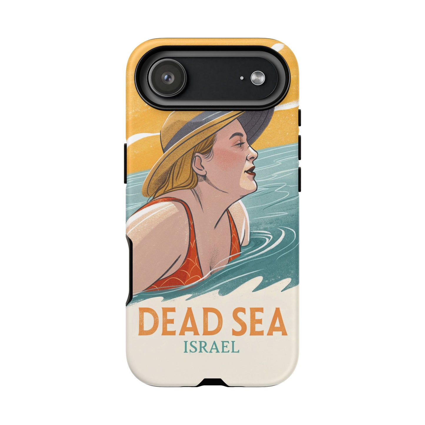 Dødehavet – Retro Badende Dame Mobildeksel