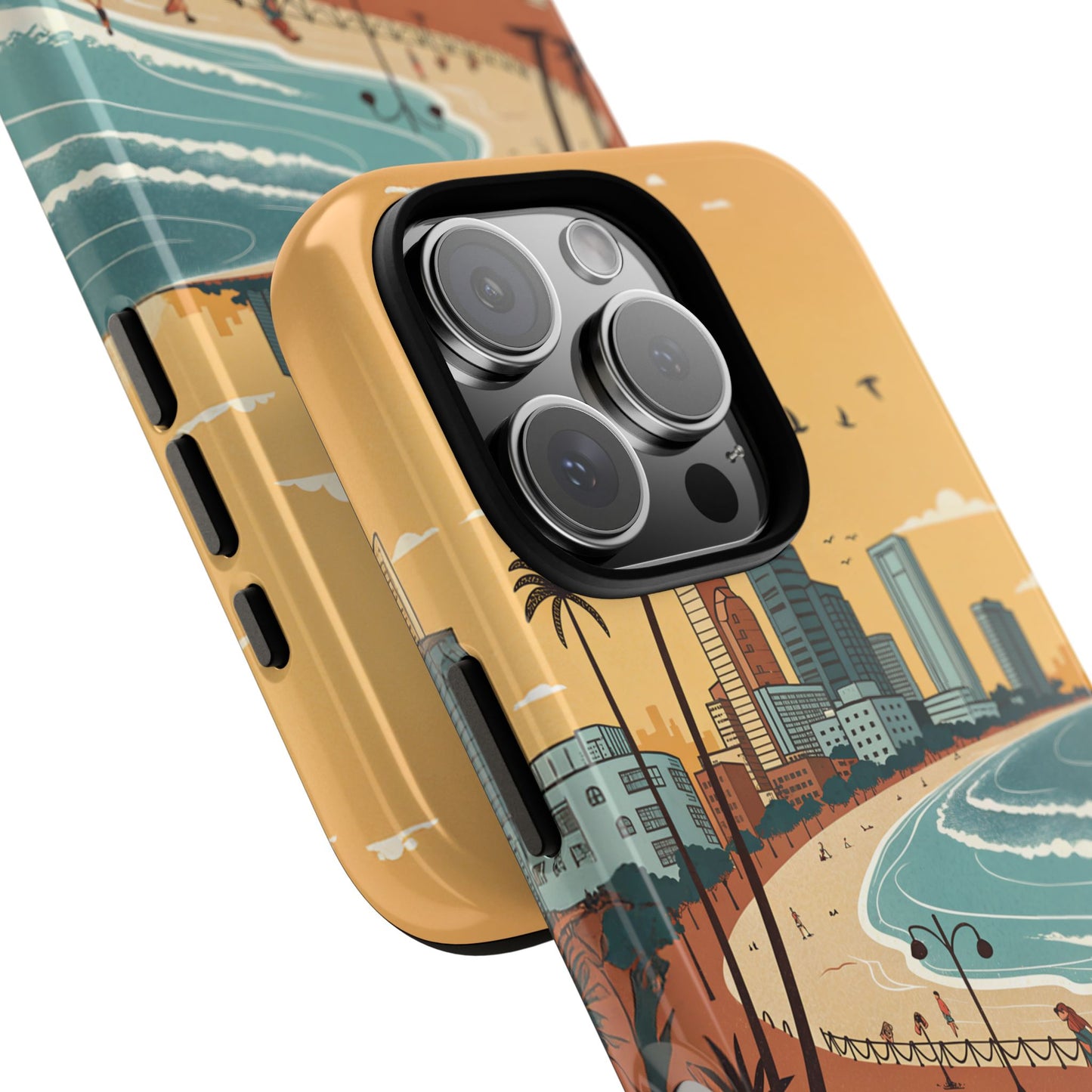 Tel Aviv Retro Strandlinje – Mobildeksel