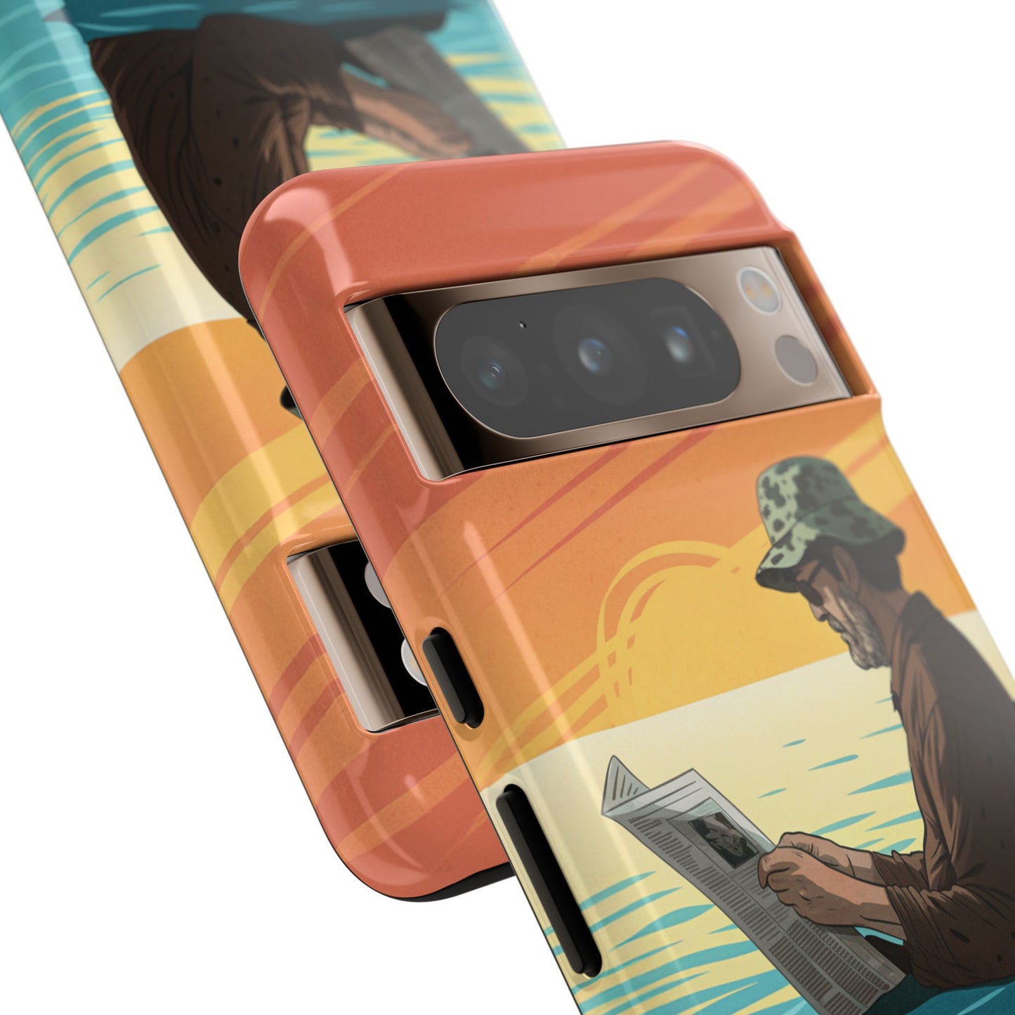 Dødehavet – Solnedgang og Flytende Mann Mobildeksel