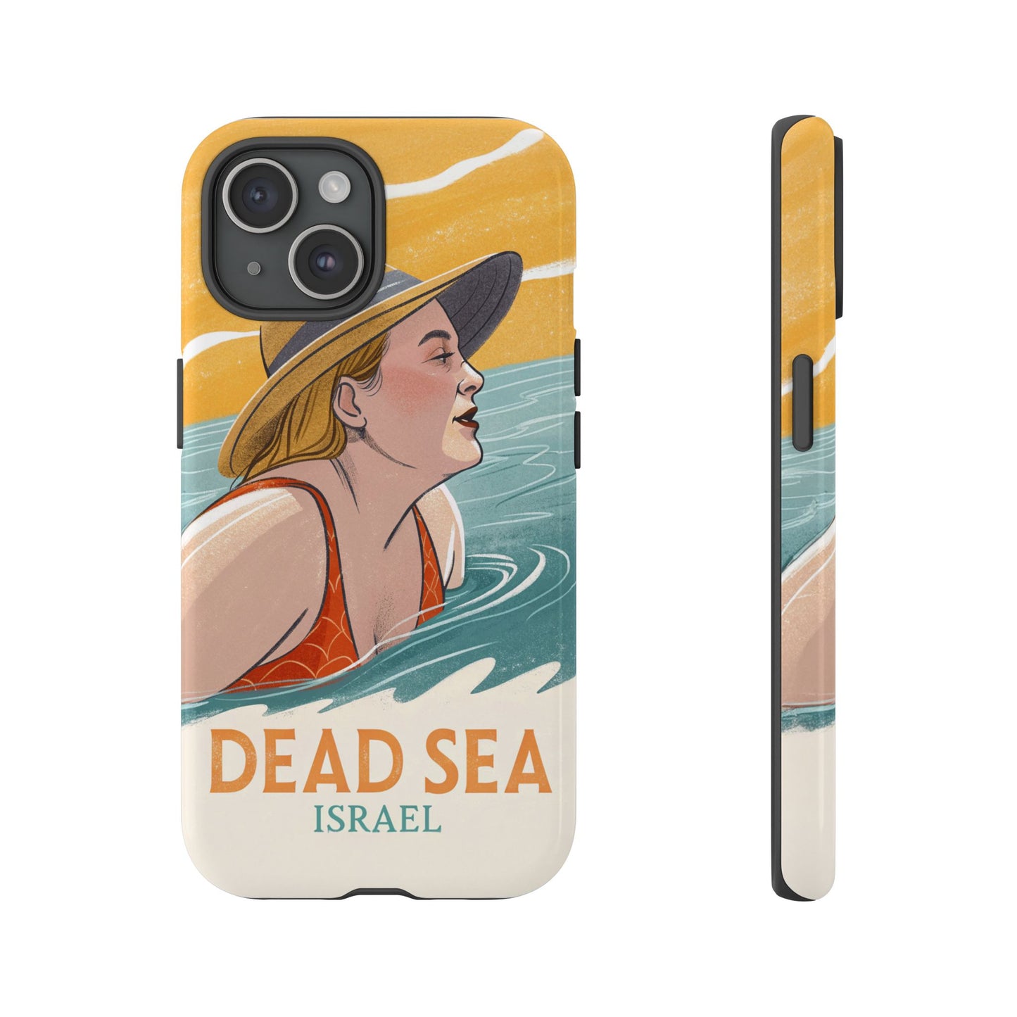 Dødehavet – Retro Badende Dame Mobildeksel