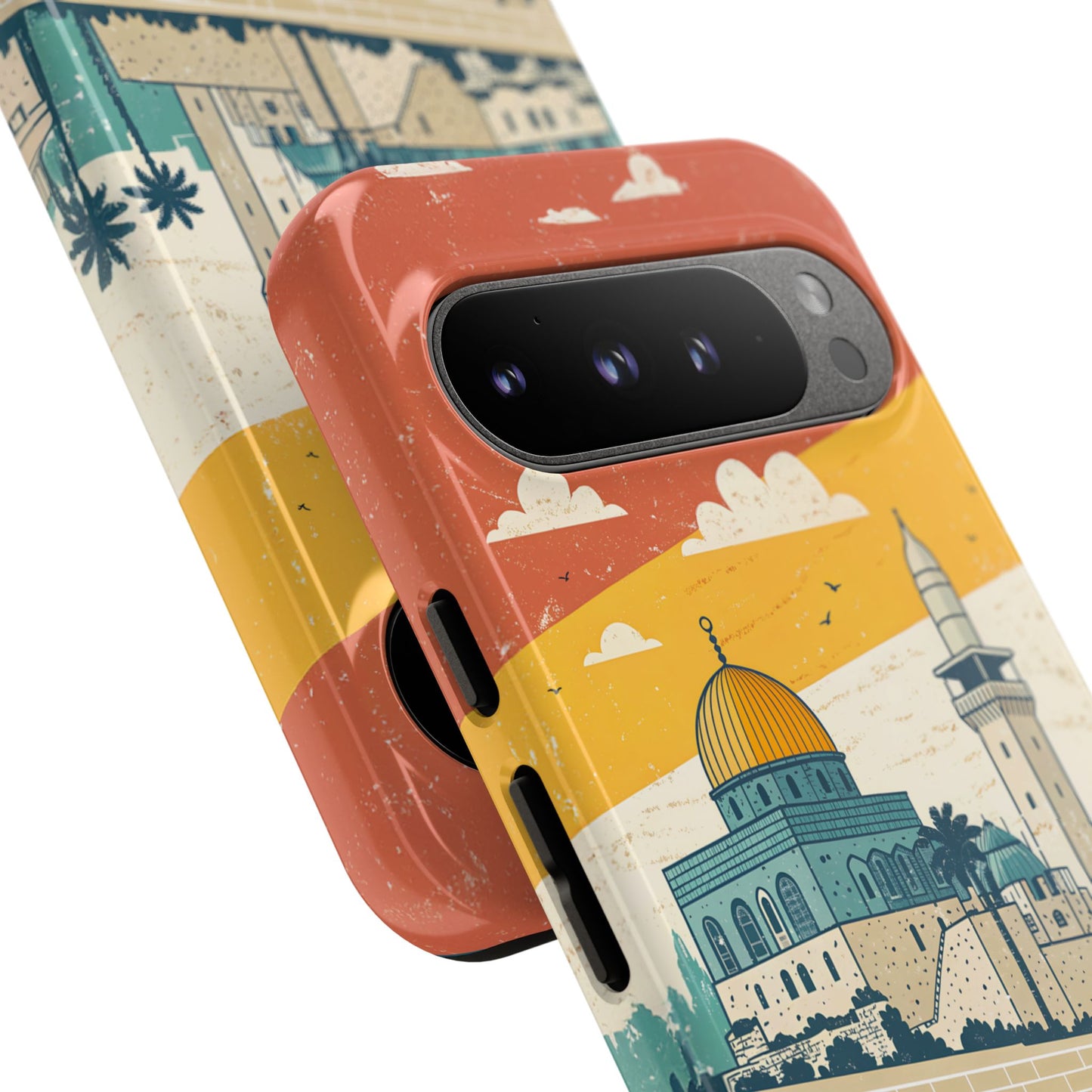 Jerusalem Retro Skyline – Israel Mobildeksel