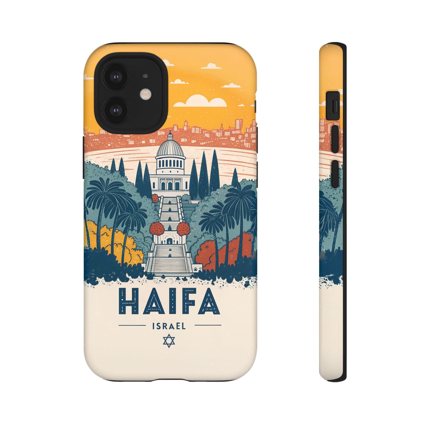 Haifa – Retro Hage og Skyline Mobildeksel