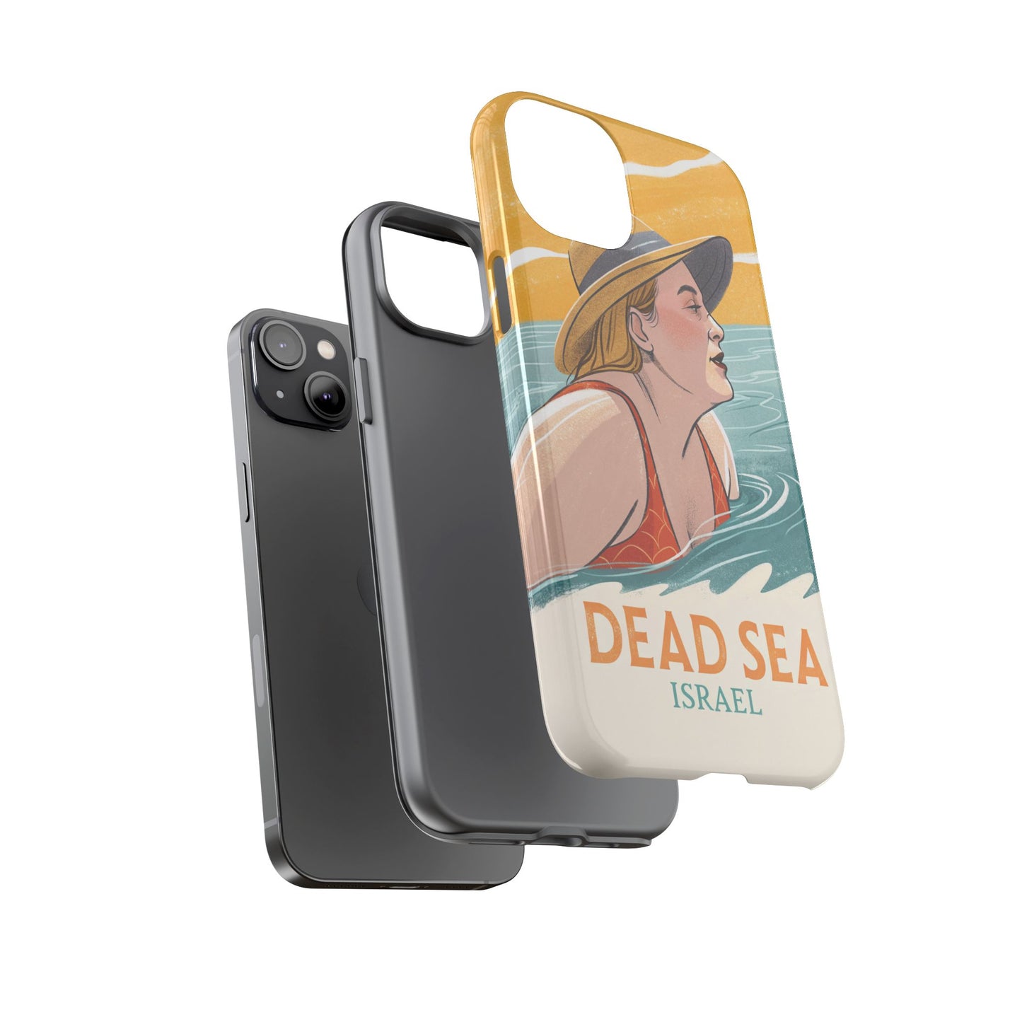 Dødehavet – Retro Badende Dame Mobildeksel