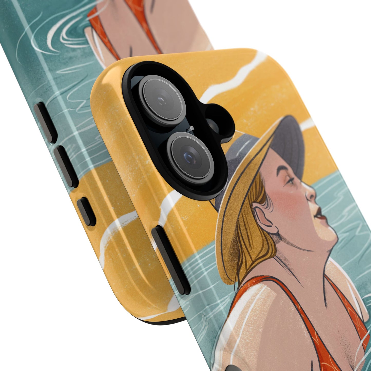 Dødehavet – Retro Badende Dame Mobildeksel