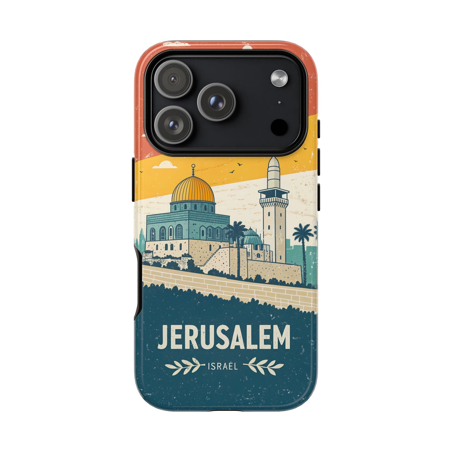 Jerusalem Retro Skyline – Israel Mobildeksel