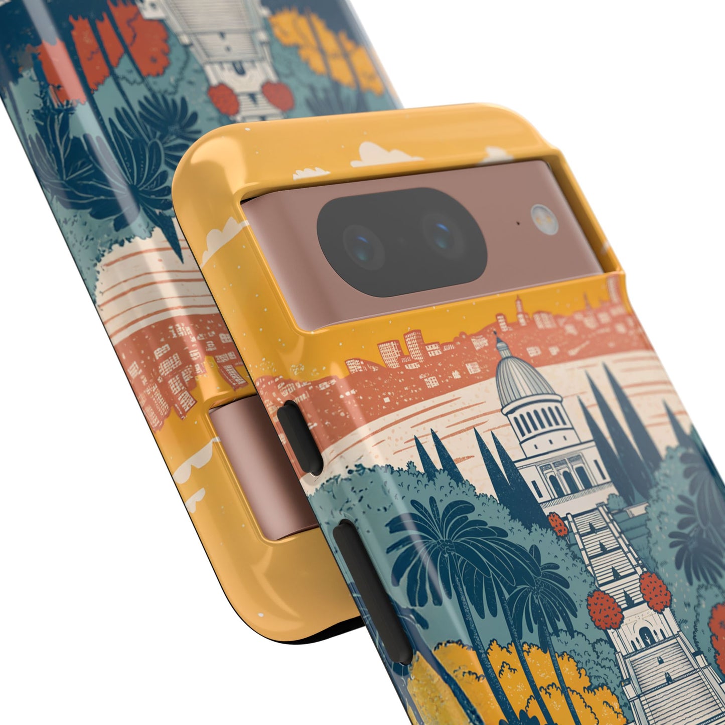 Haifa – Retro Hage og Skyline Mobildeksel