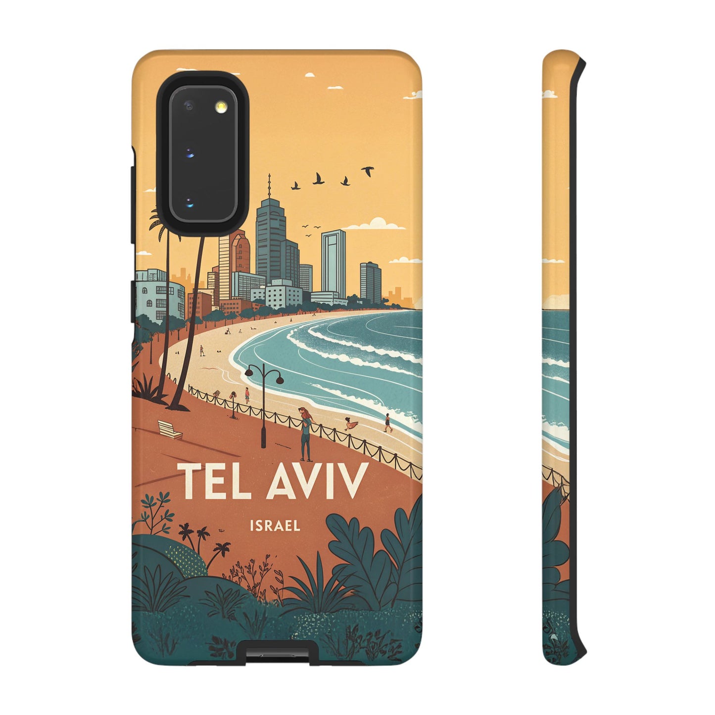 Tel Aviv Retro Strandlinje – Mobildeksel