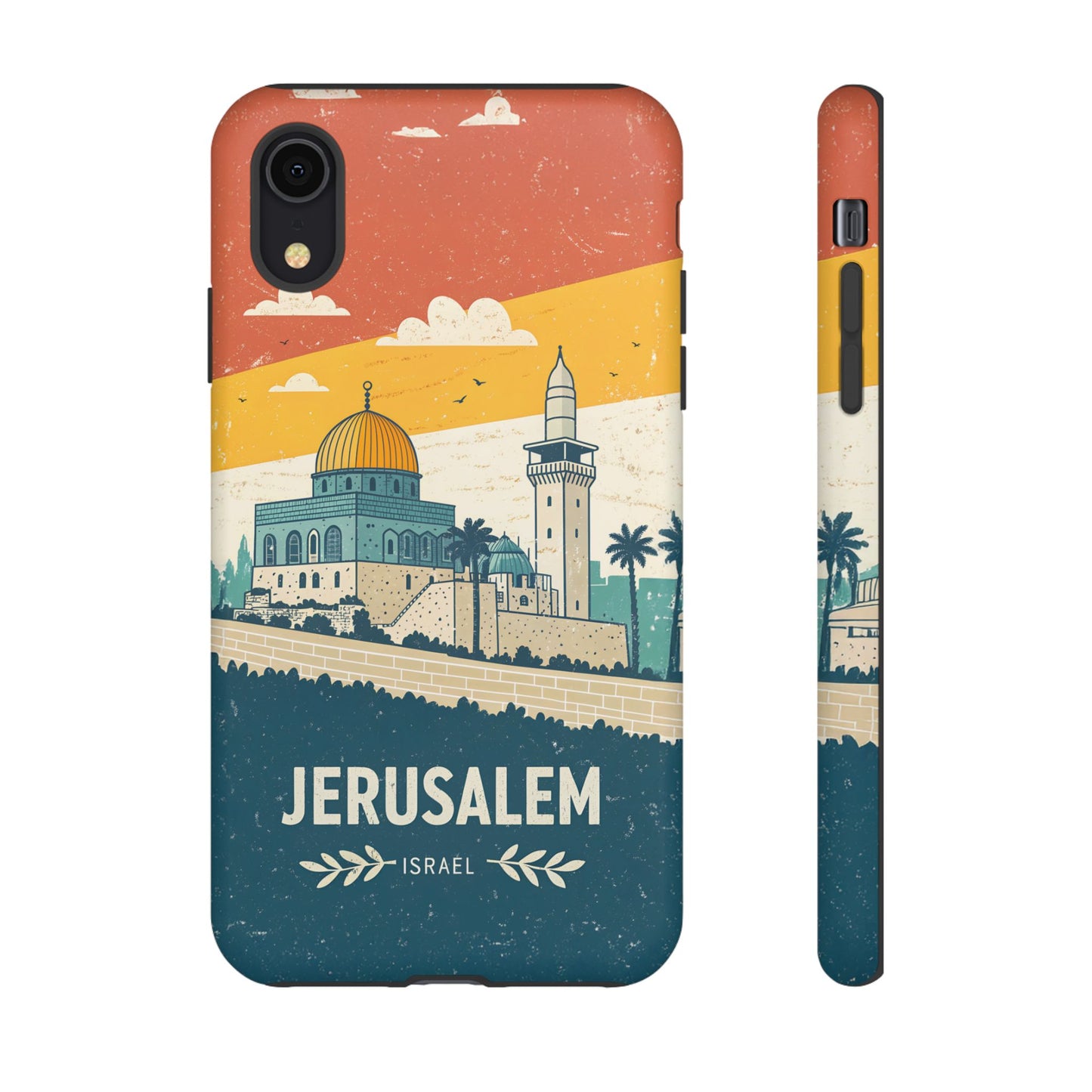 Jerusalem Retro Skyline – Israel Mobildeksel