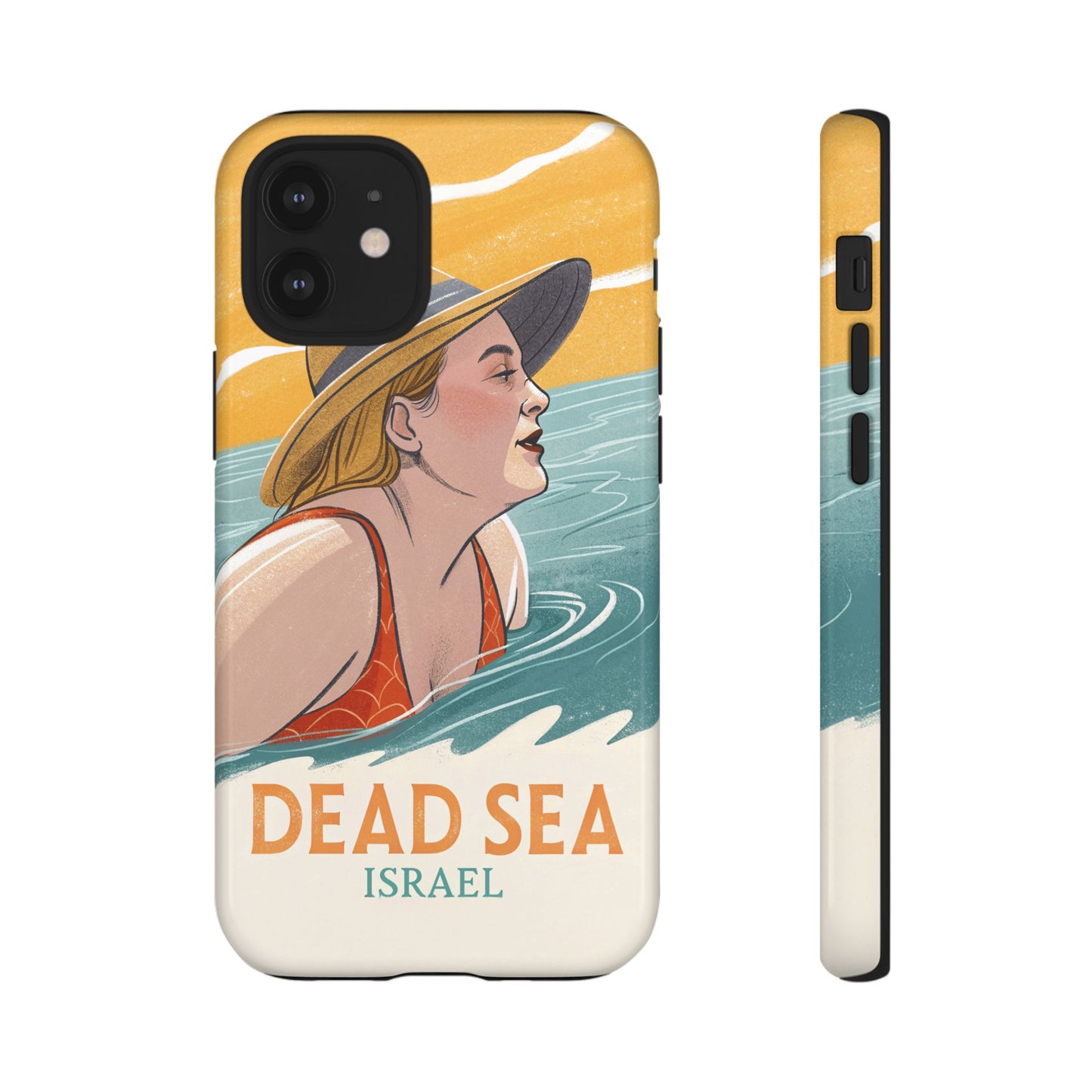 Dødehavet – Retro Badende Dame Mobildeksel