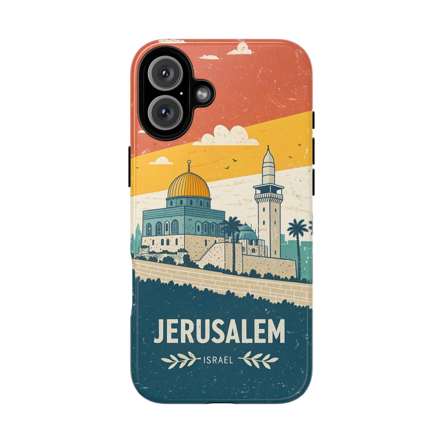 Jerusalem Retro Skyline – Israel Mobildeksel