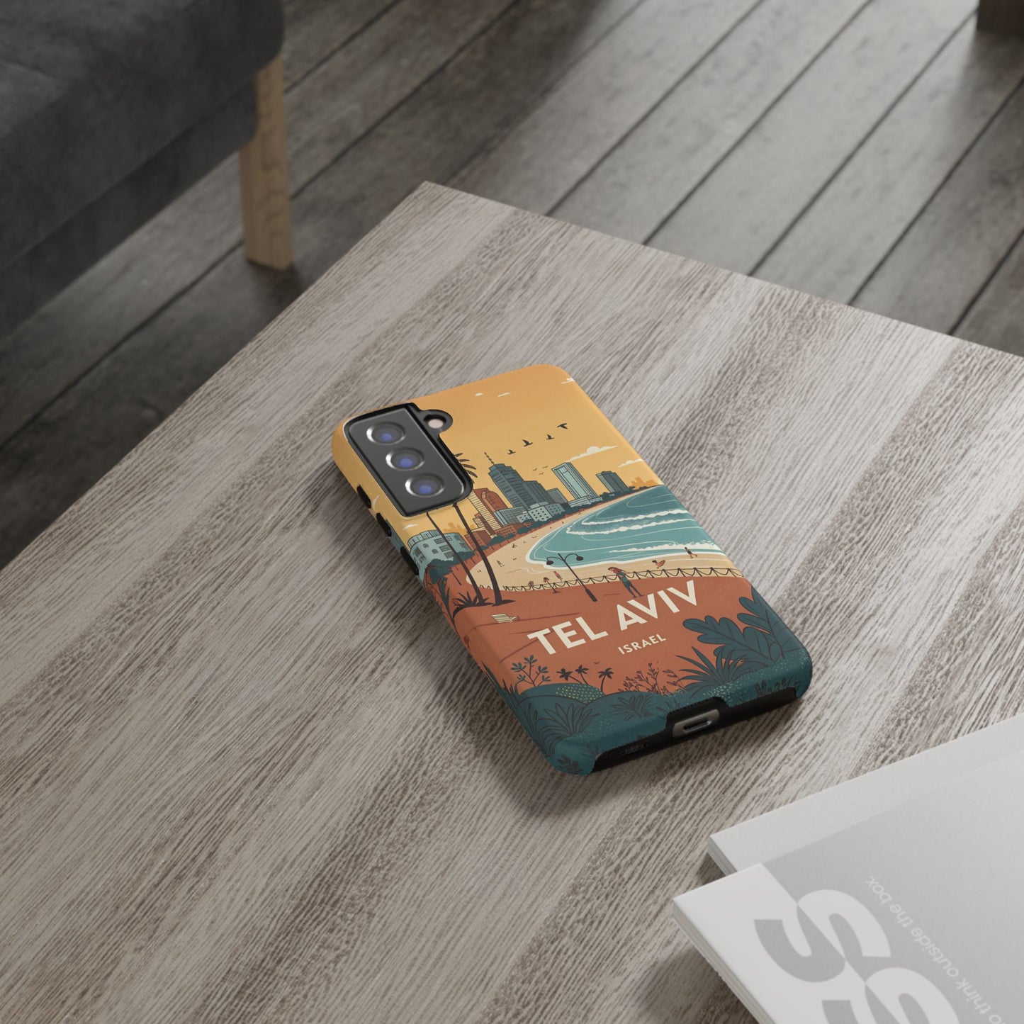 Tel Aviv Retro Strandlinje – Mobildeksel