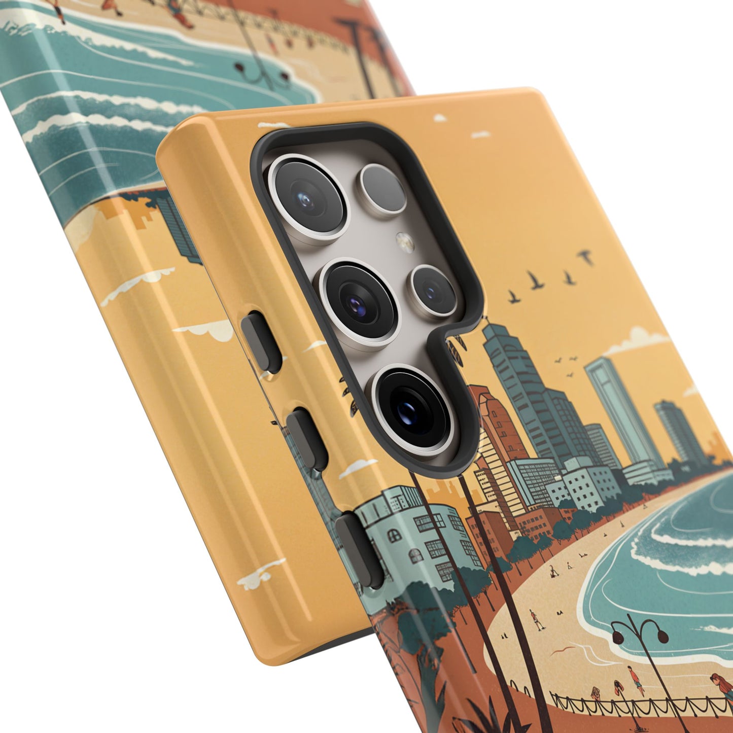 Tel Aviv Retro Strandlinje – Mobildeksel