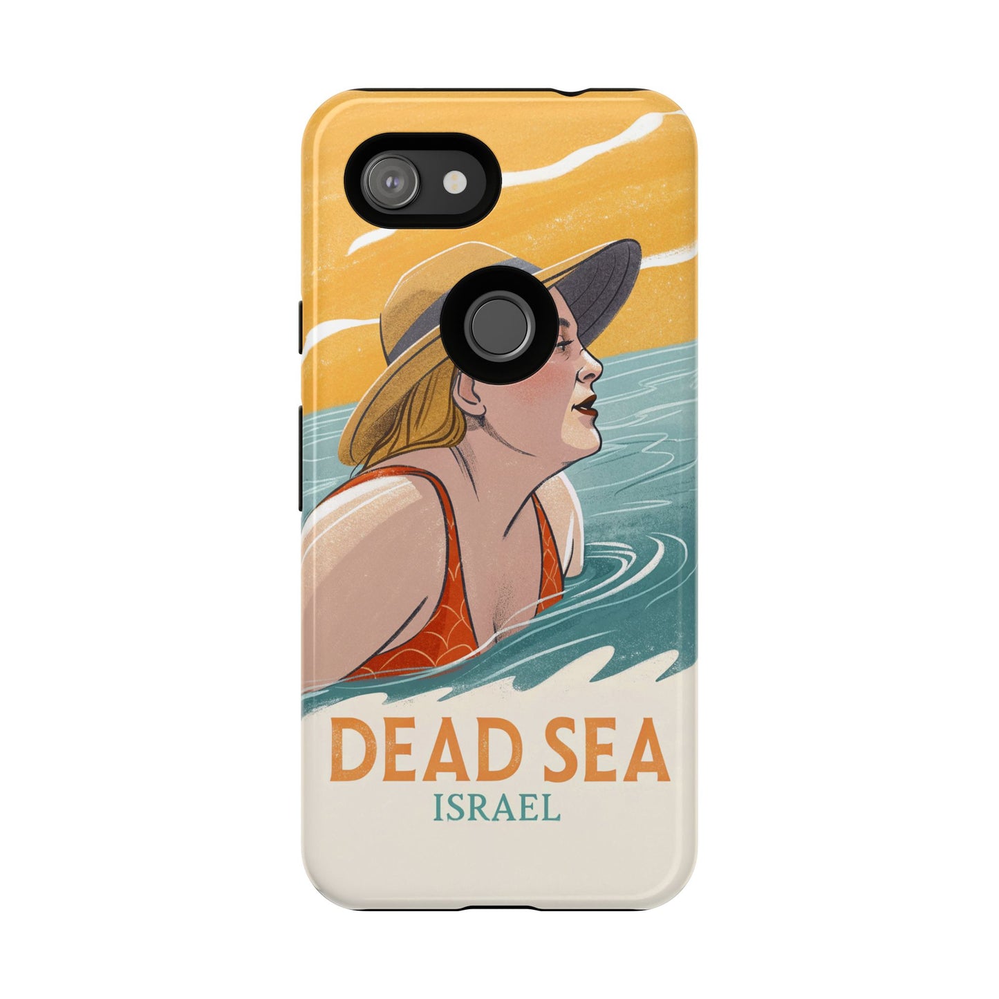 Dødehavet – Retro Badende Dame Mobildeksel