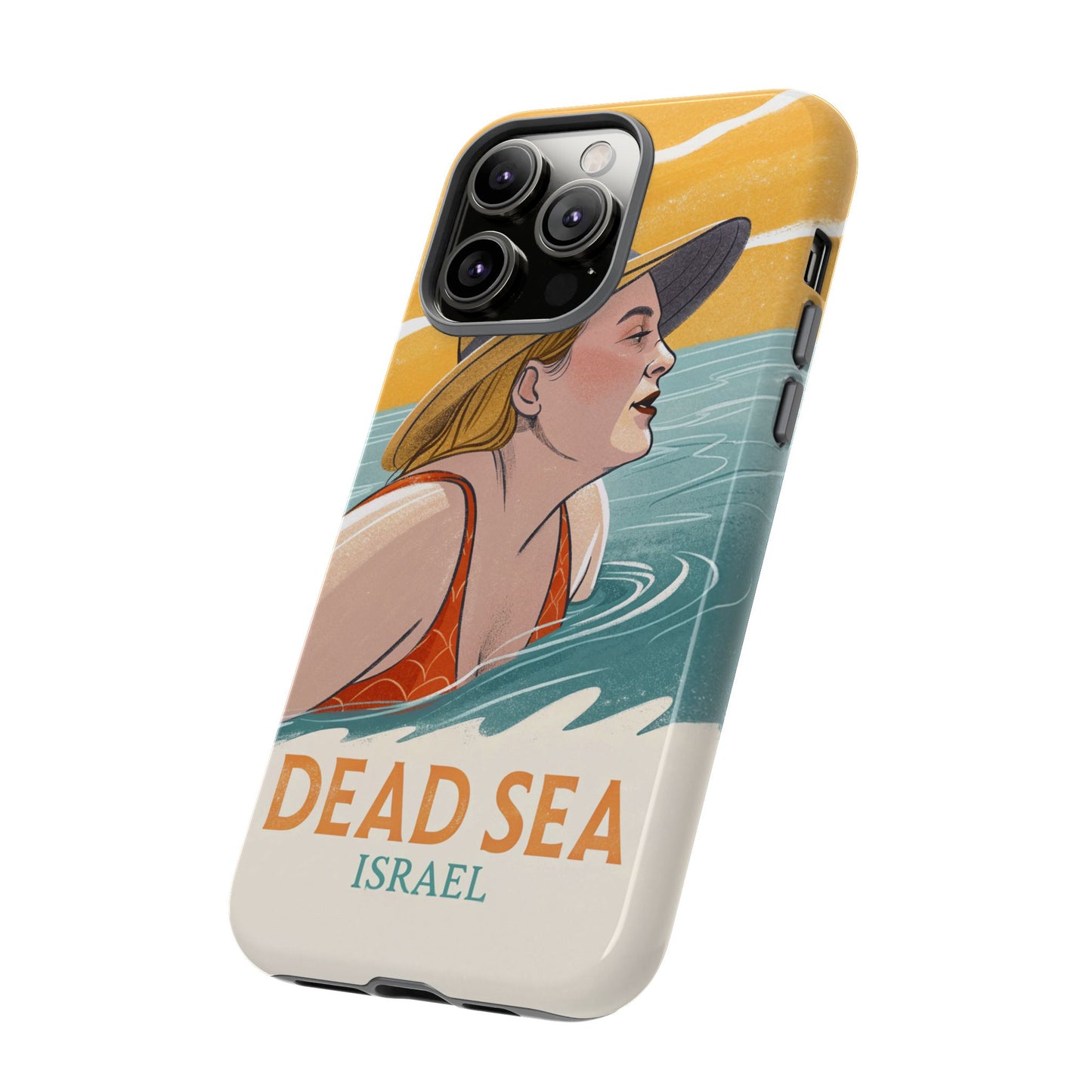 Dødehavet – Retro Badende Dame Mobildeksel