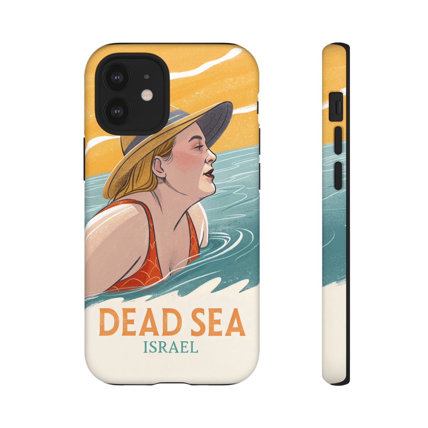 Dødehavet – Retro Badende Dame Mobildeksel