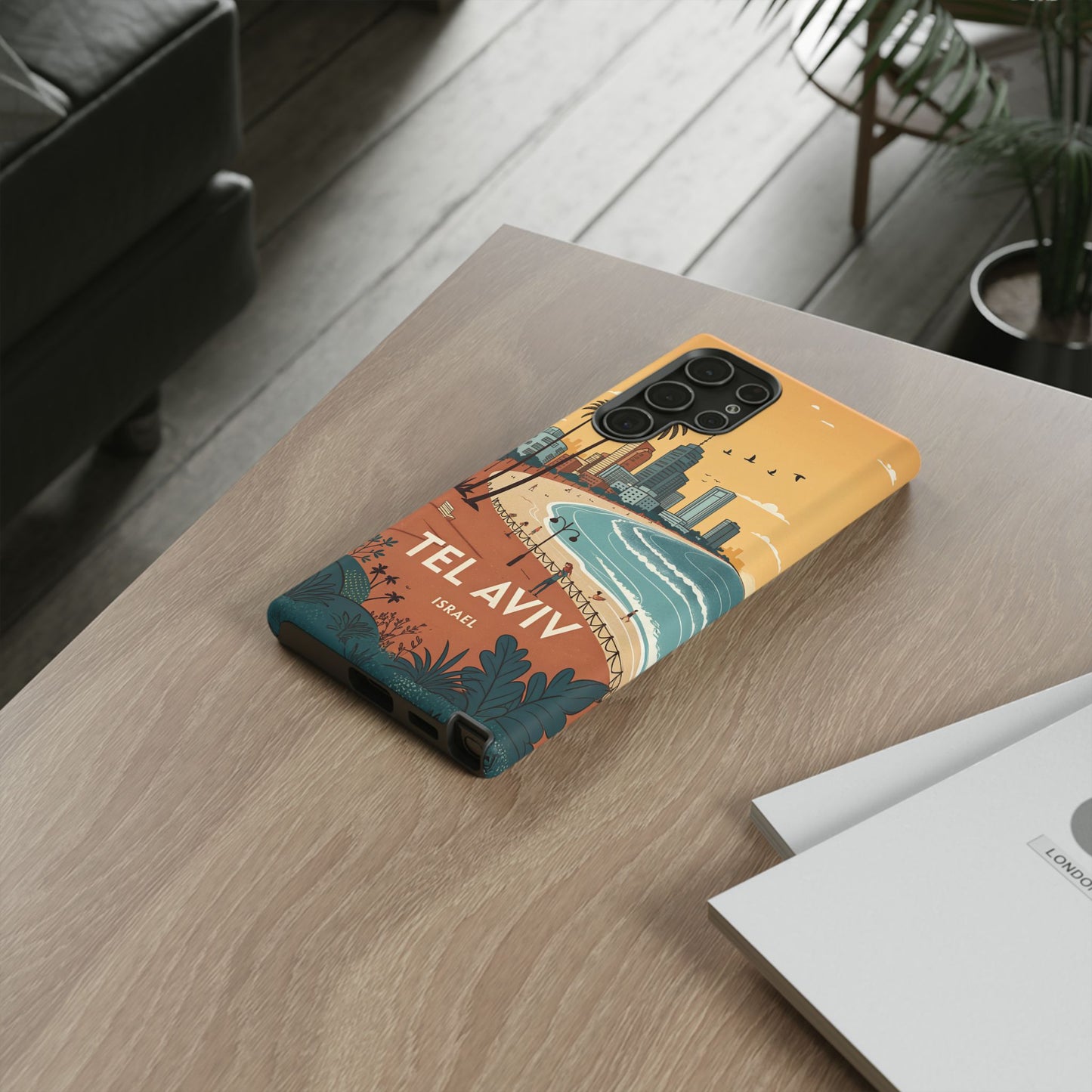 Tel Aviv Retro Strandlinje – Mobildeksel