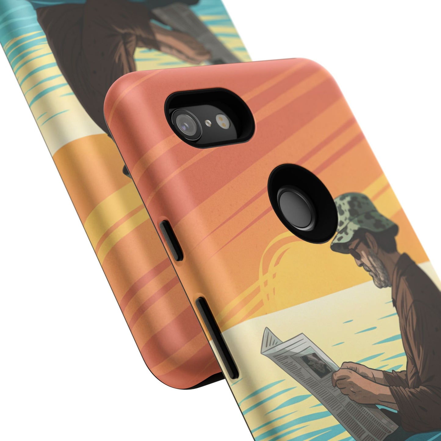 Dødehavet – Solnedgang og Flytende Mann Mobildeksel