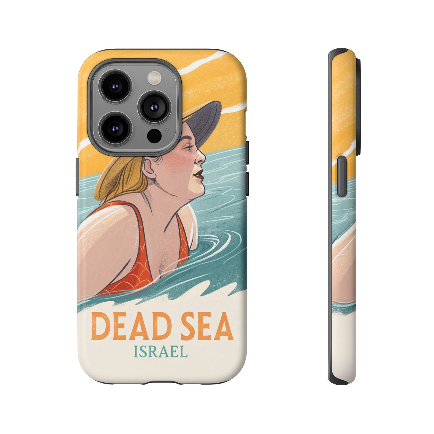 Dødehavet – Retro Badende Dame Mobildeksel