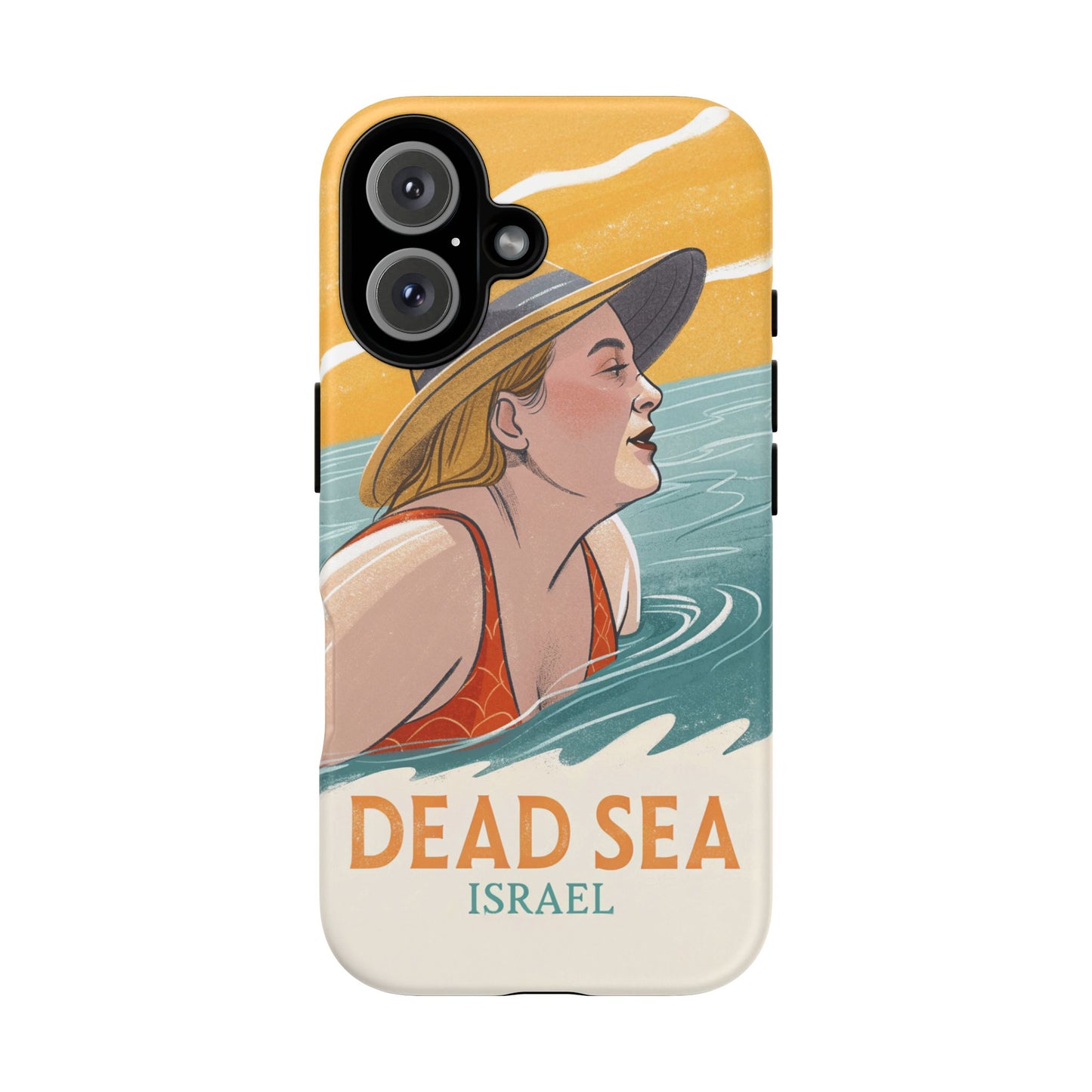 Dødehavet – Retro Badende Dame Mobildeksel