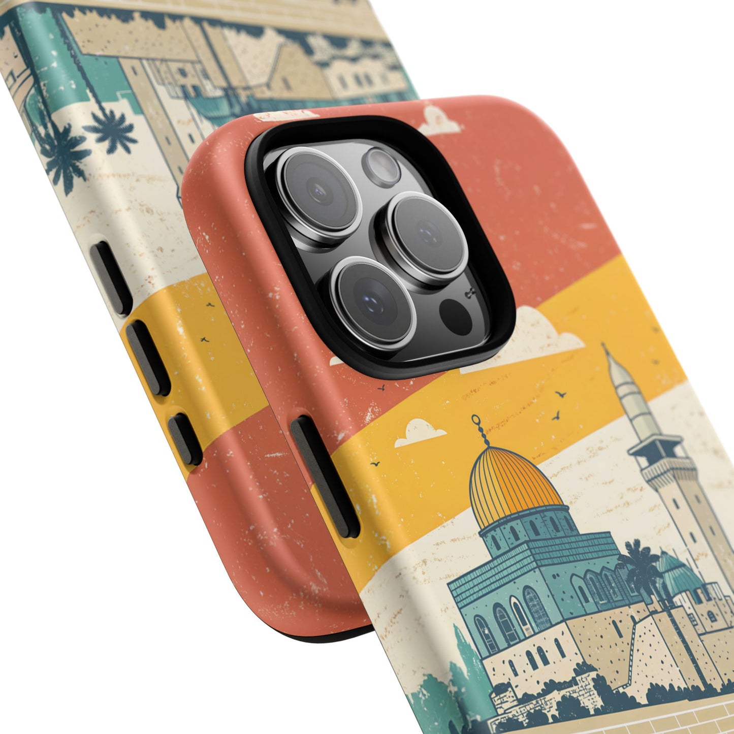 Jerusalem Retro Skyline – Israel Mobildeksel