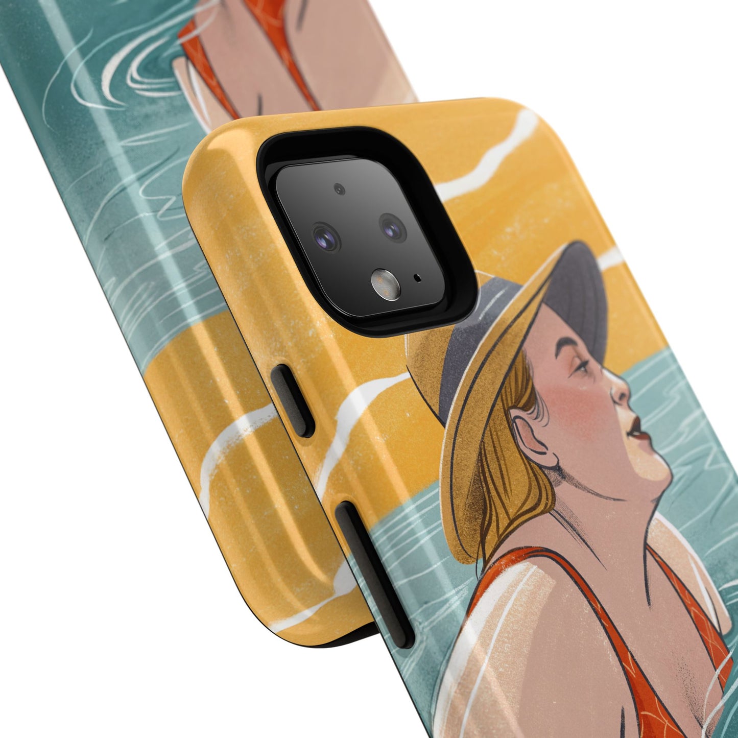 Dødehavet – Retro Badende Dame Mobildeksel