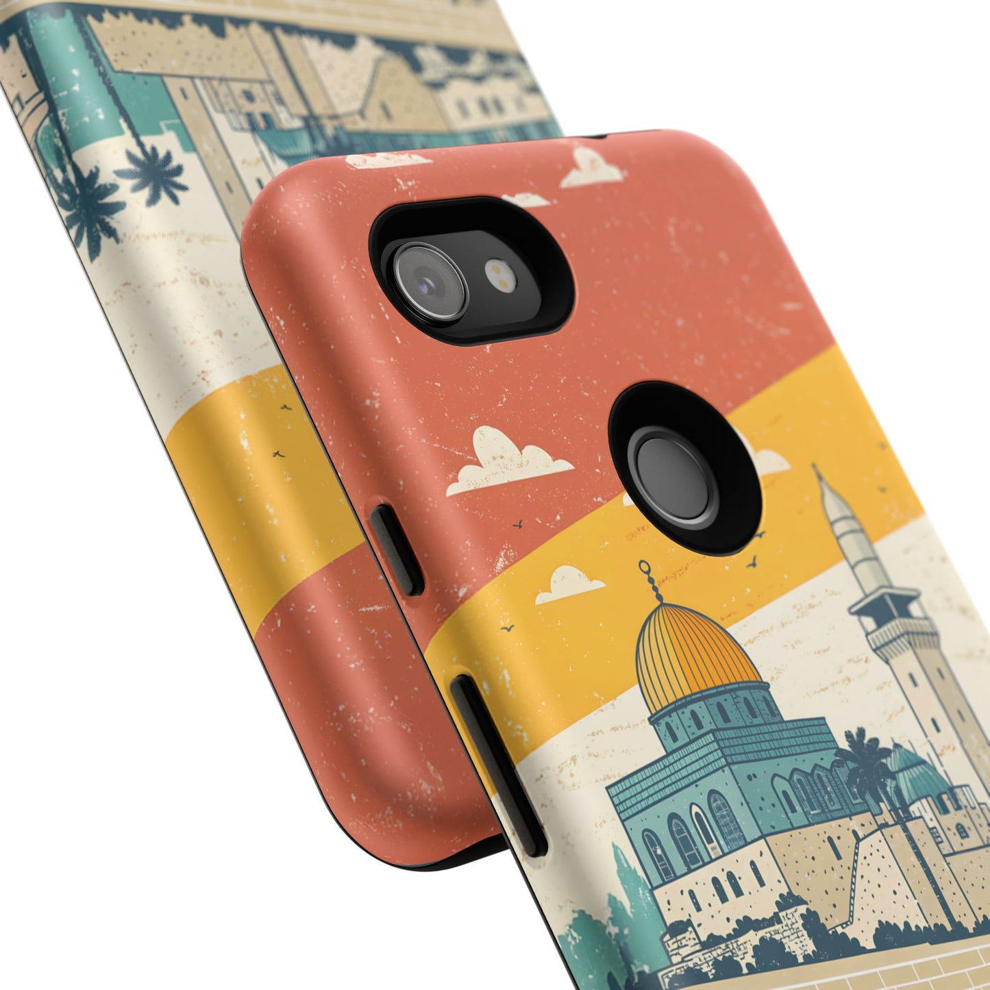 Jerusalem Retro Skyline – Israel Mobildeksel