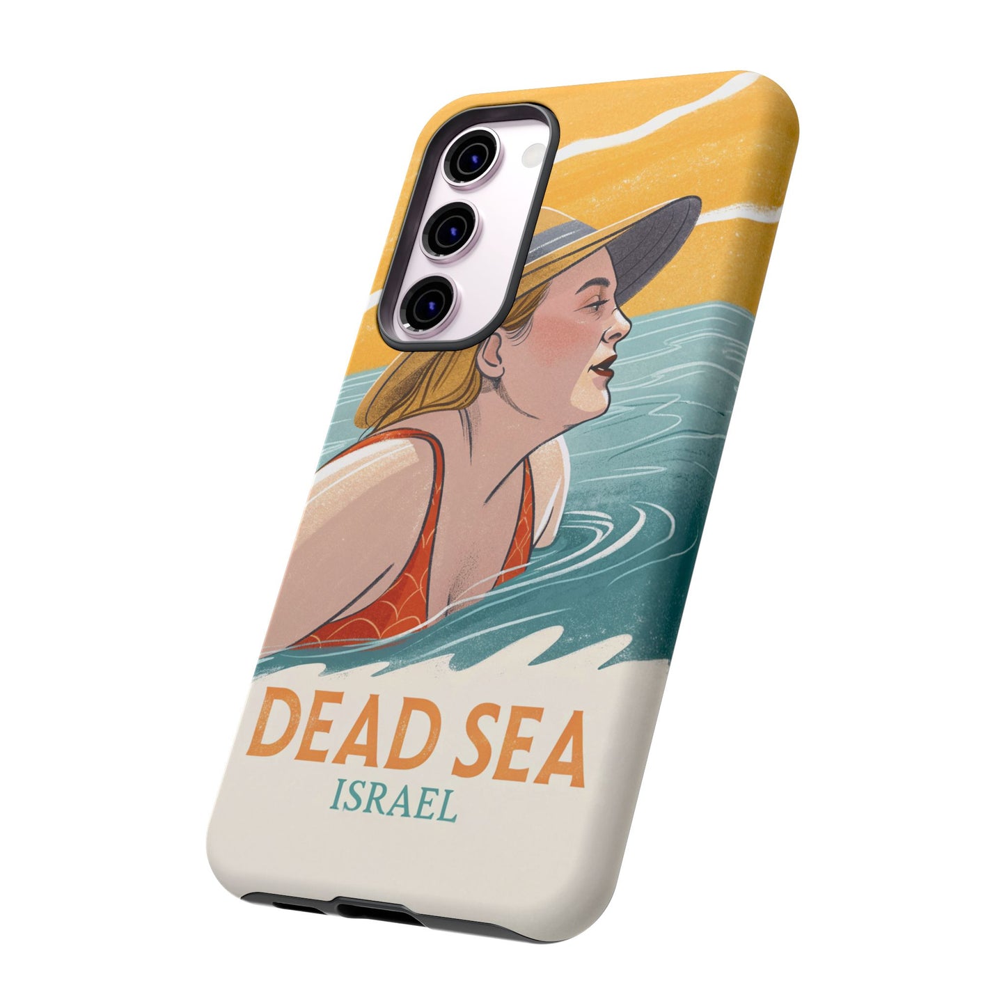 Dødehavet – Retro Badende Dame Mobildeksel