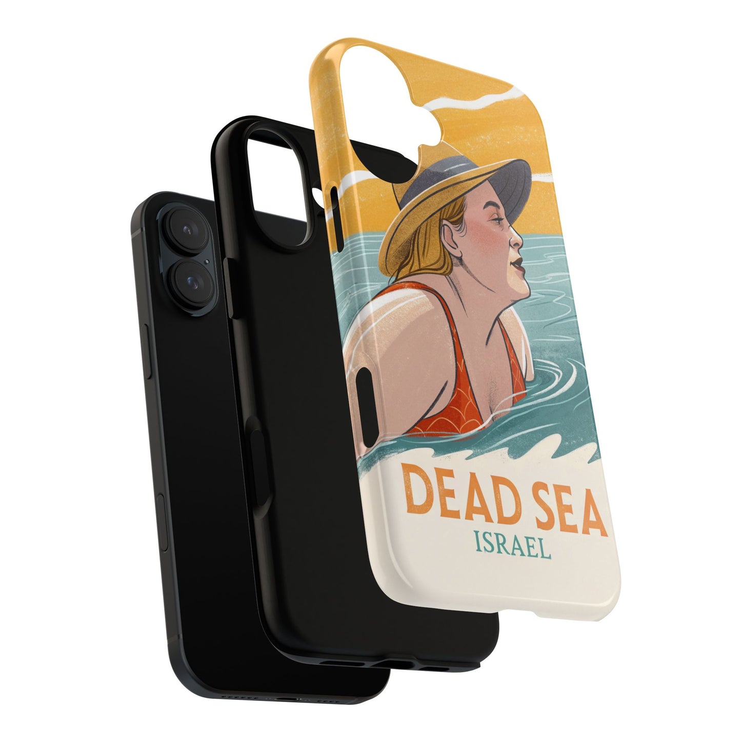 Dødehavet – Retro Badende Dame Mobildeksel