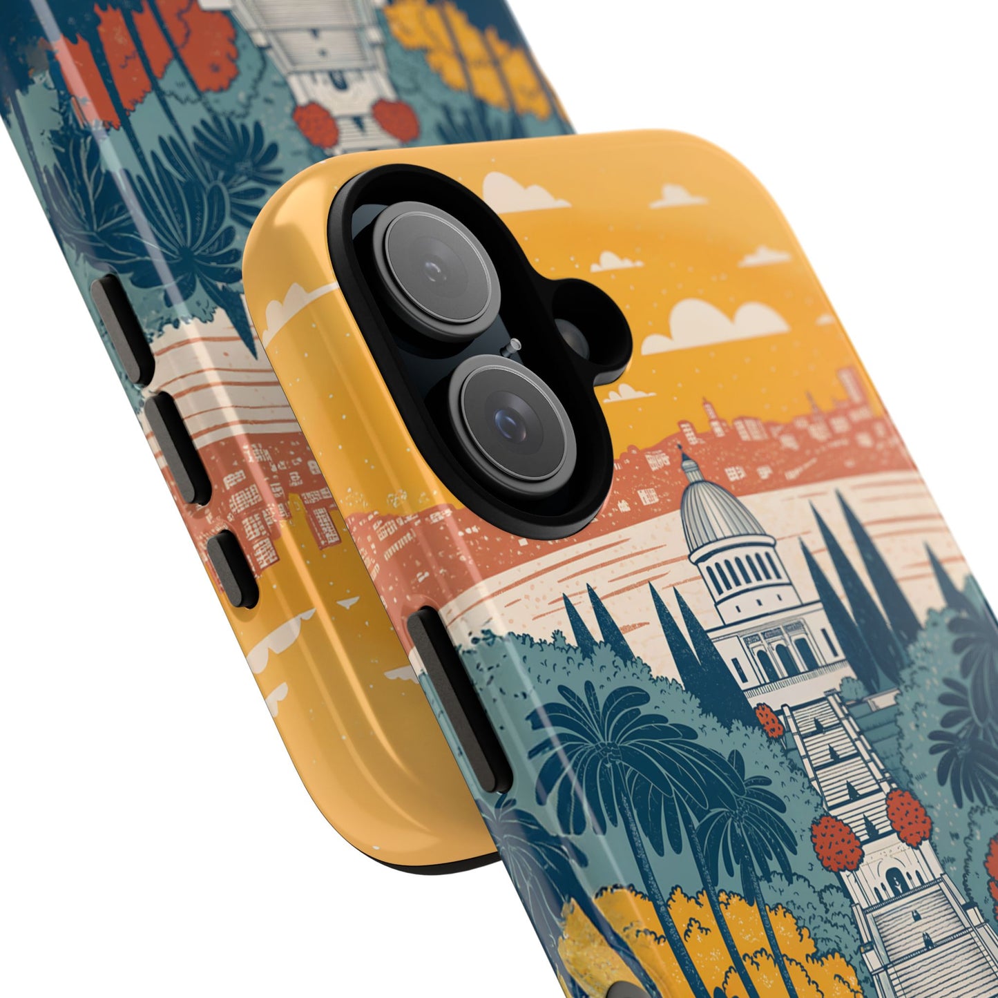 Haifa – Retro Hage og Skyline Mobildeksel