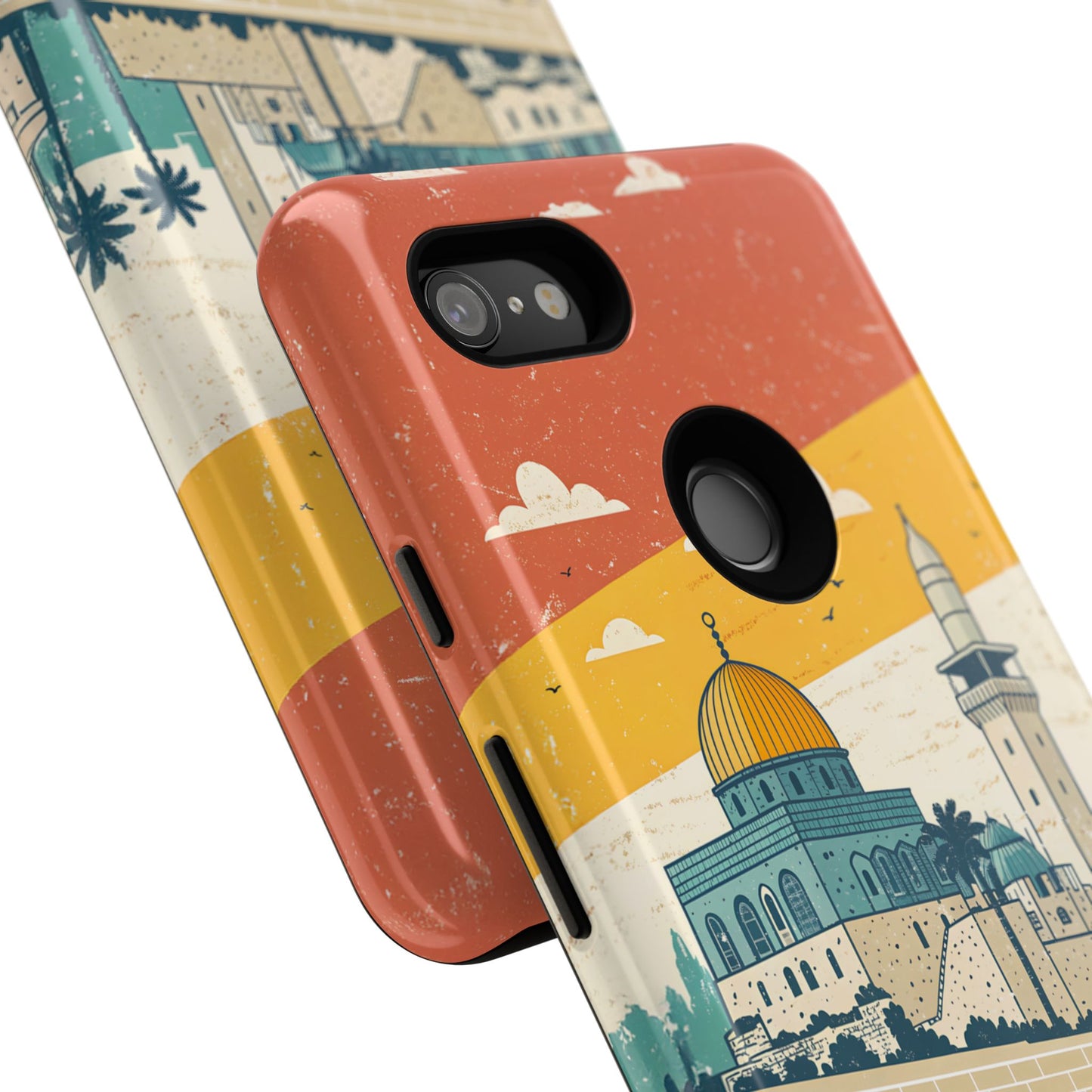 Jerusalem Retro Skyline – Israel Mobildeksel