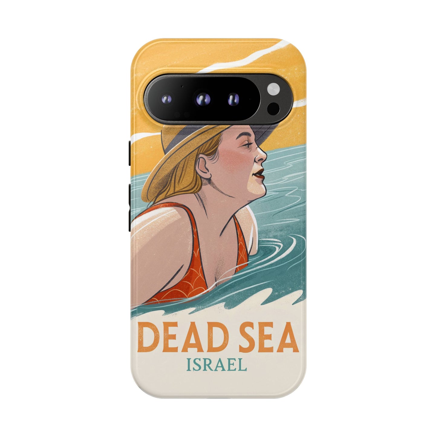 Dødehavet – Retro Badende Dame Mobildeksel