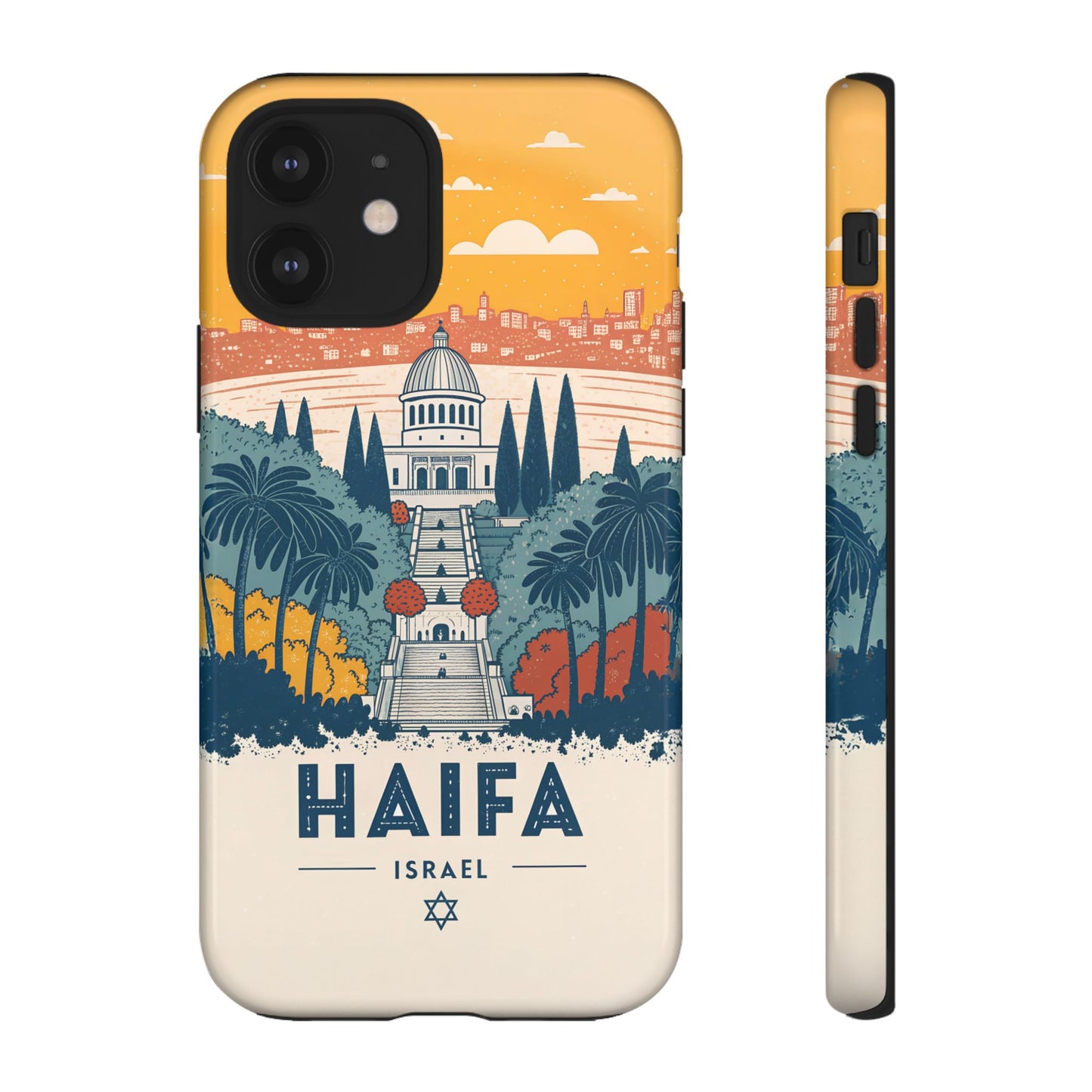 Haifa – Retro Hage og Skyline Mobildeksel