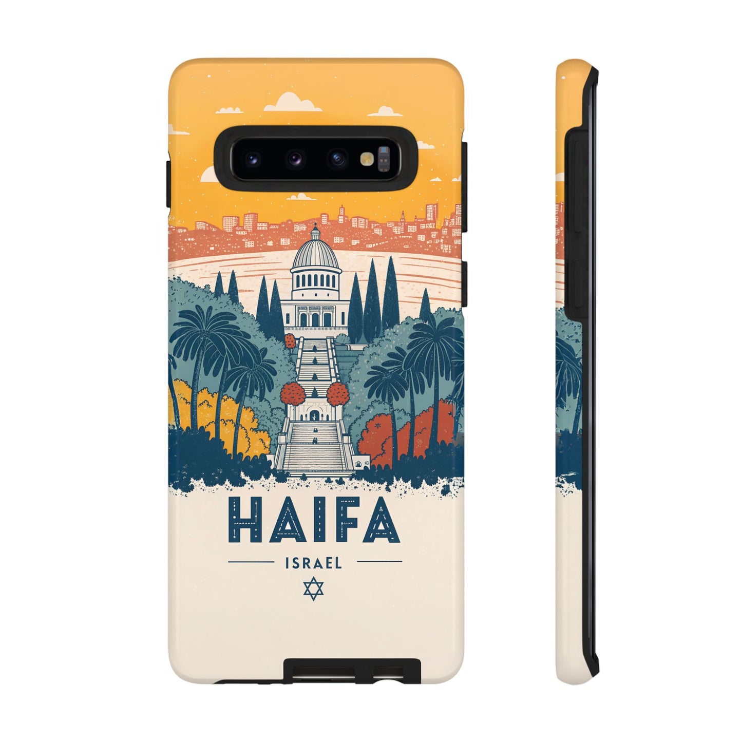 Haifa – Retro Hage og Skyline Mobildeksel