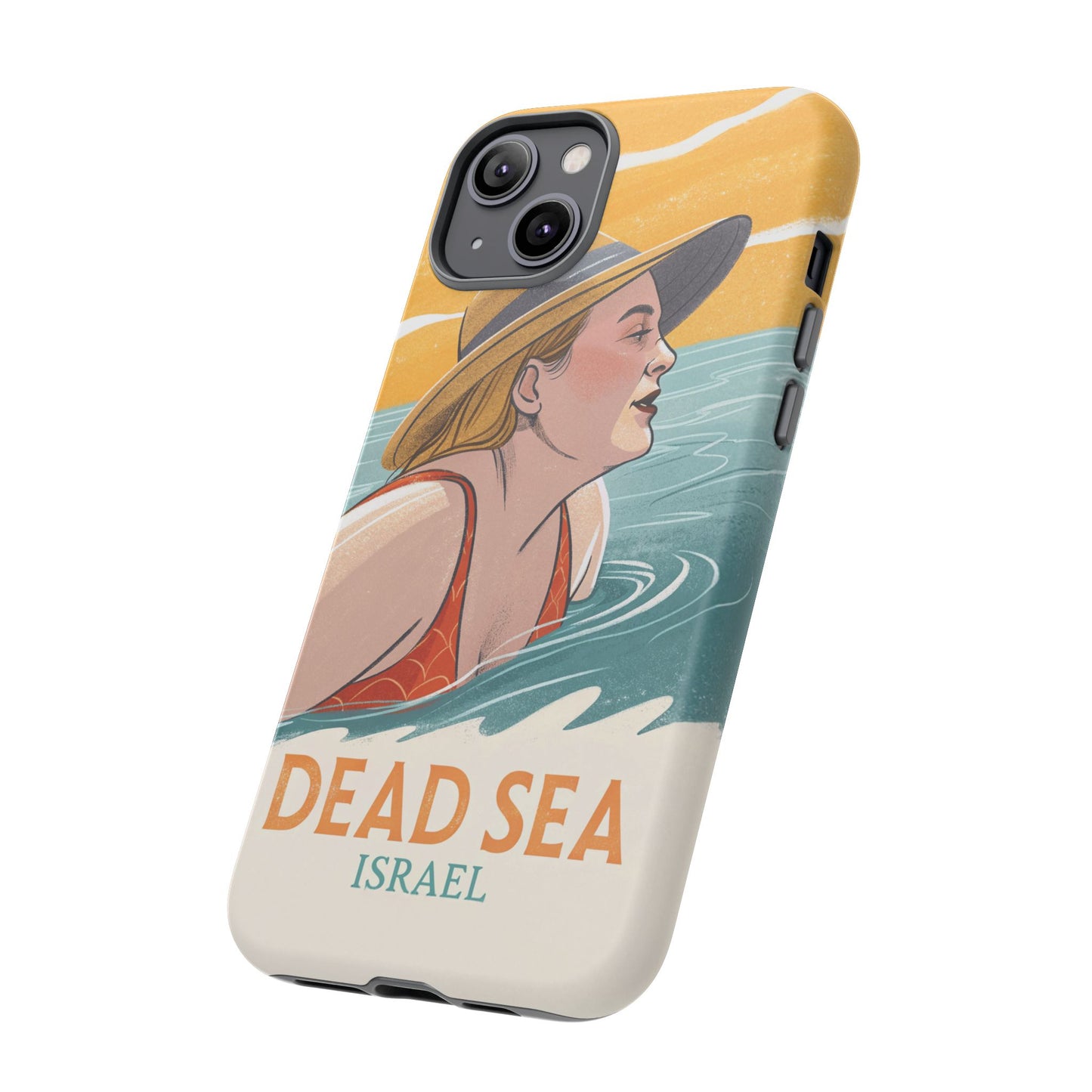 Dødehavet – Retro Badende Dame Mobildeksel