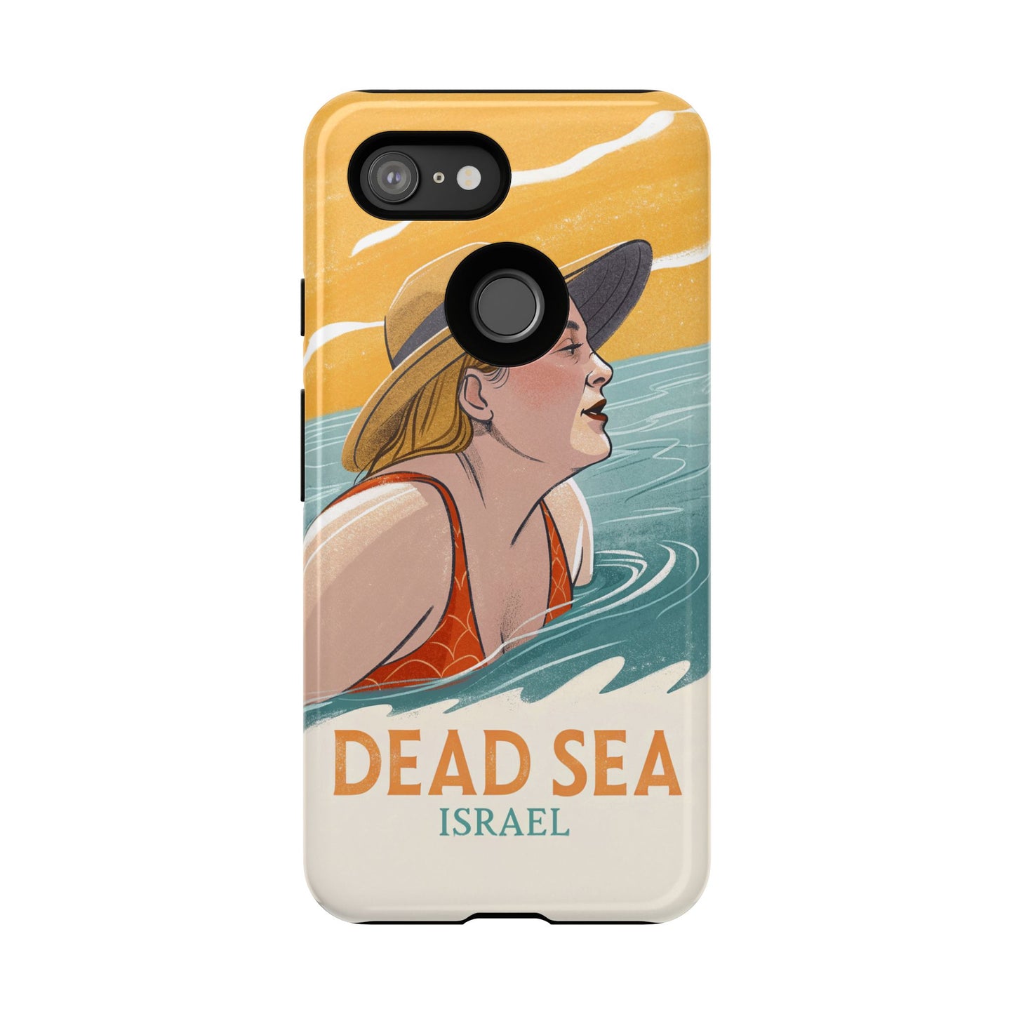 Dødehavet – Retro Badende Dame Mobildeksel