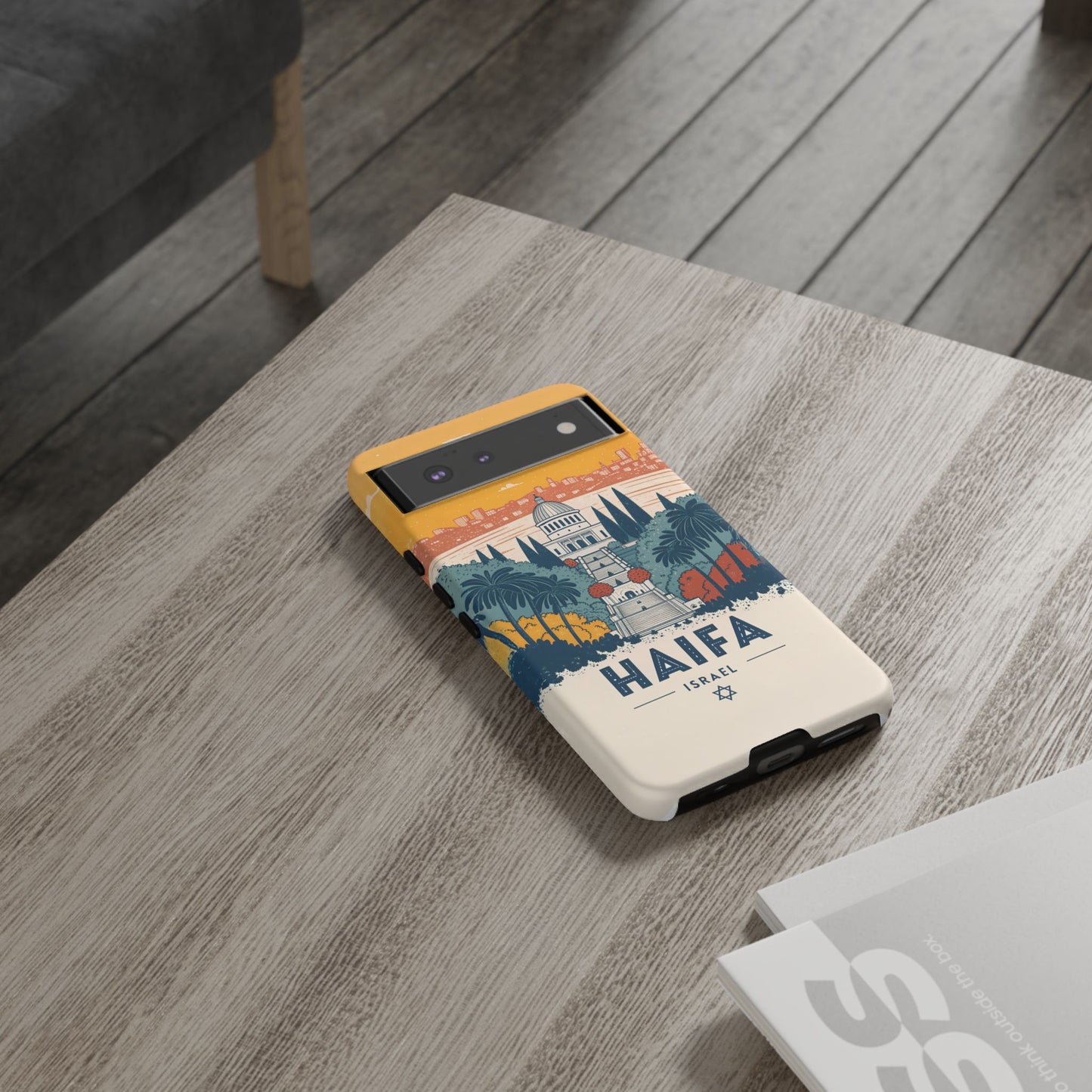 Haifa – Retro Hage og Skyline Mobildeksel