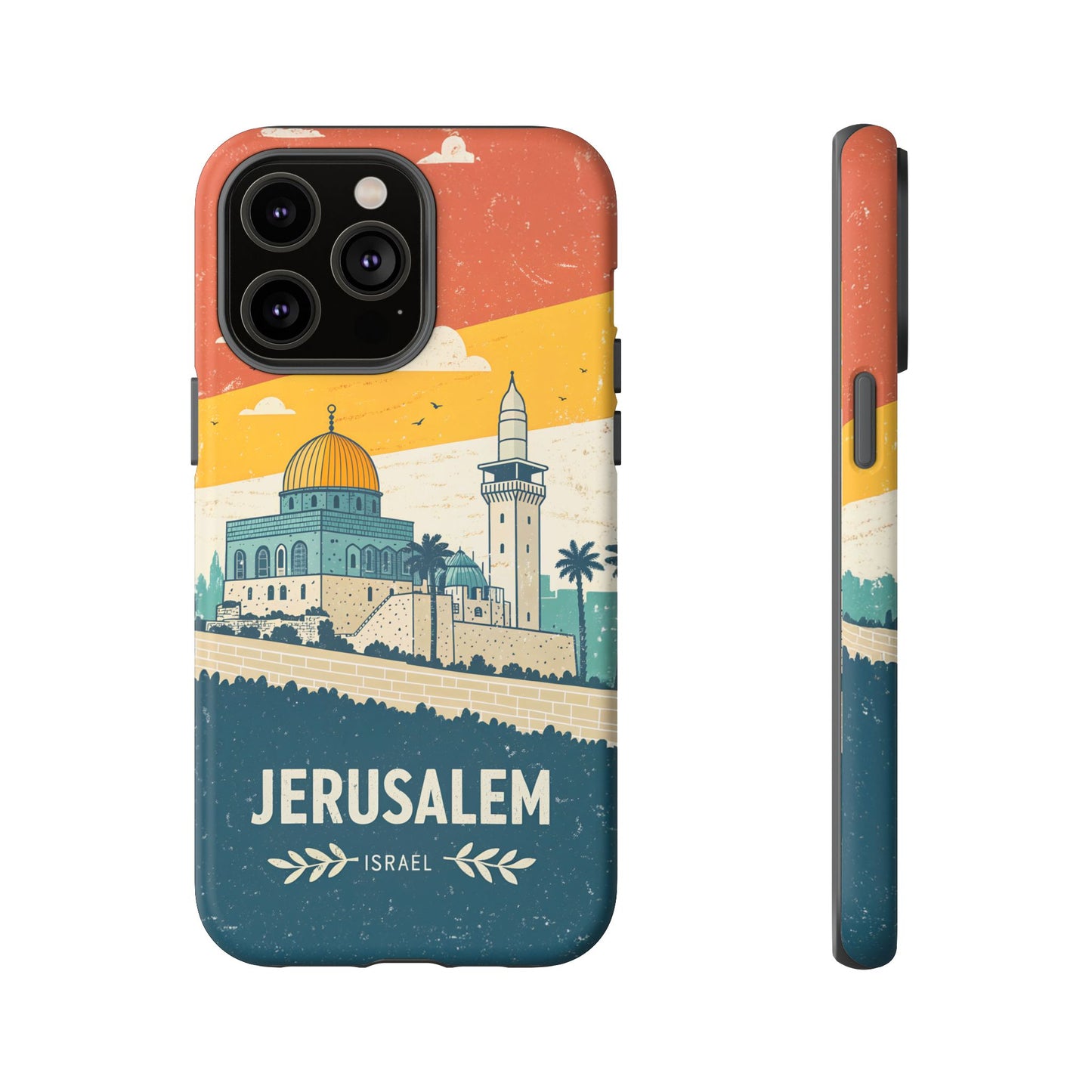 Jerusalem Retro Skyline – Israel Mobildeksel