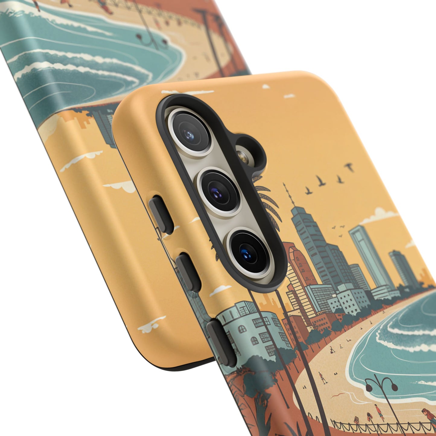 Tel Aviv Retro Strandlinje – Mobildeksel