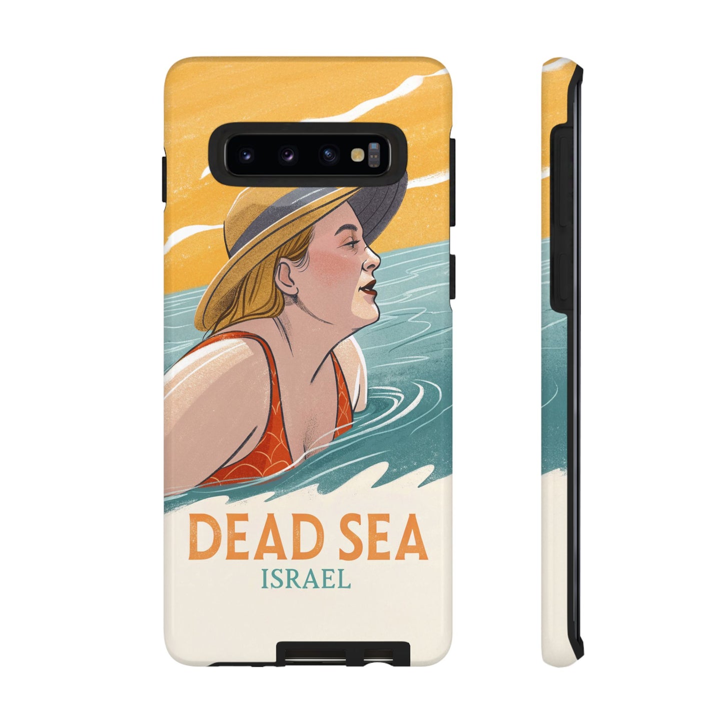 Dødehavet – Retro Badende Dame Mobildeksel